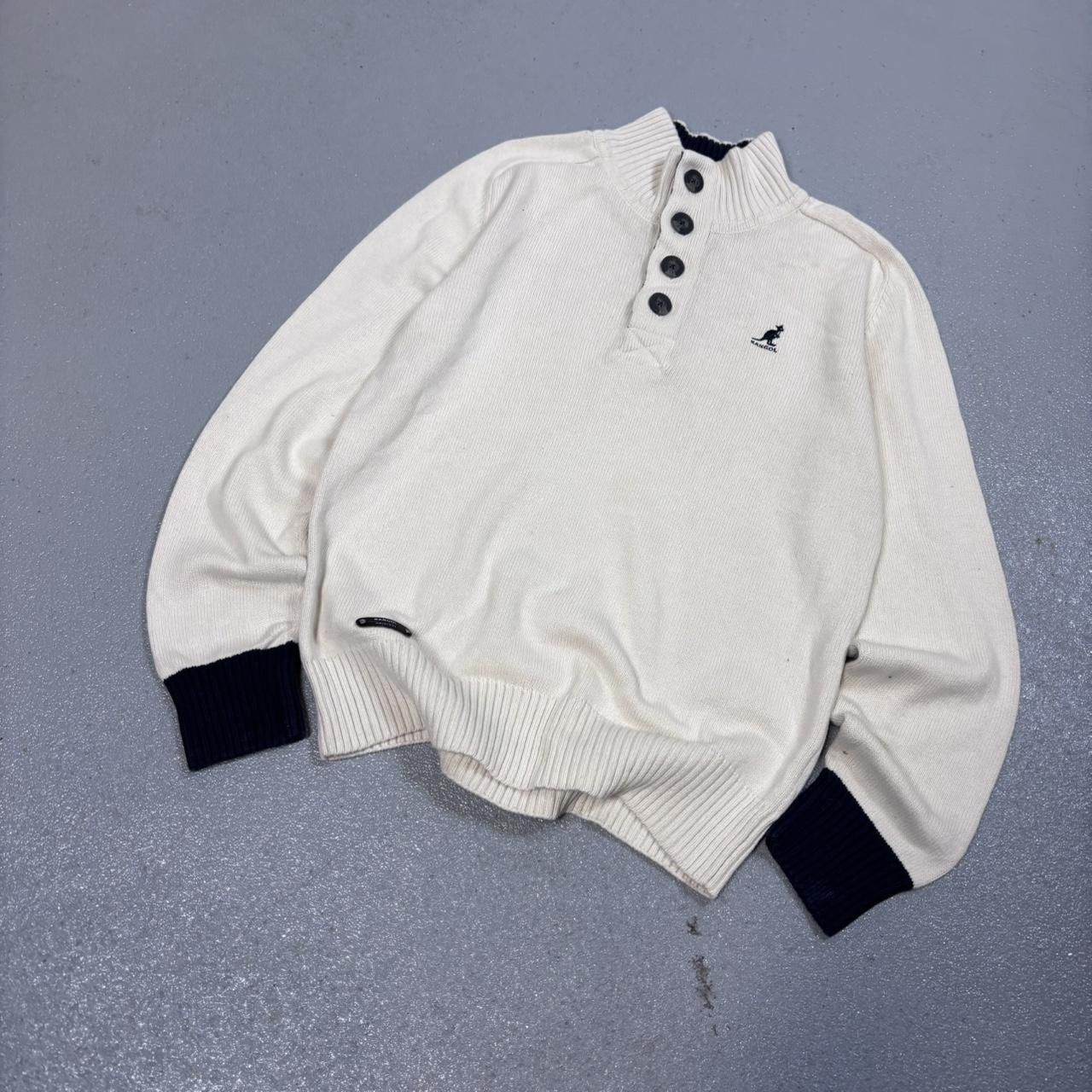 Japanese Brand × Kangol × Vintage Vintage y2k 90s Kangol ribbed sweater Size US M / EU 48-50 / 2 - 2 Thumbnail