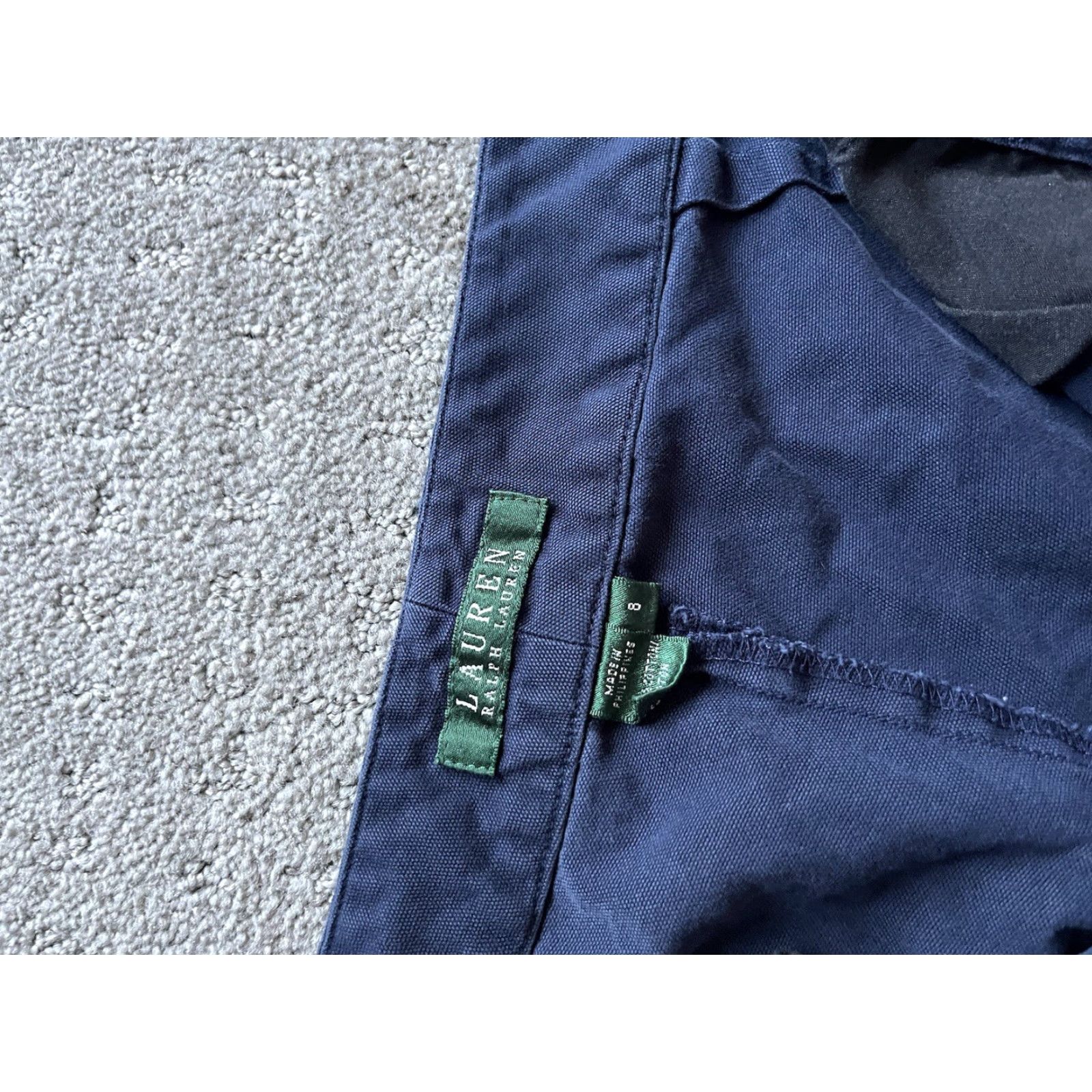 Ralph Lauren VINTAGE Ralph Lauren Women's Chino Shorts Navy Blue Size 8 Casual Summer Cotton Spandex Size 30" / US 8 / IT 44 - 3 Thumbnail