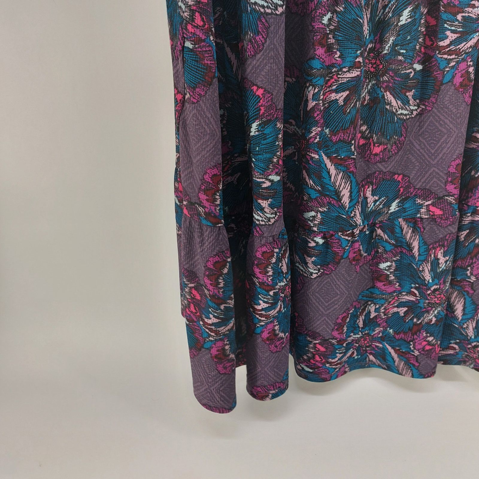Other Lane Bryant Purple Floral Dress Plus Size 26 28 Pockets Size 4XL / US 24-26 - 8 Thumbnail