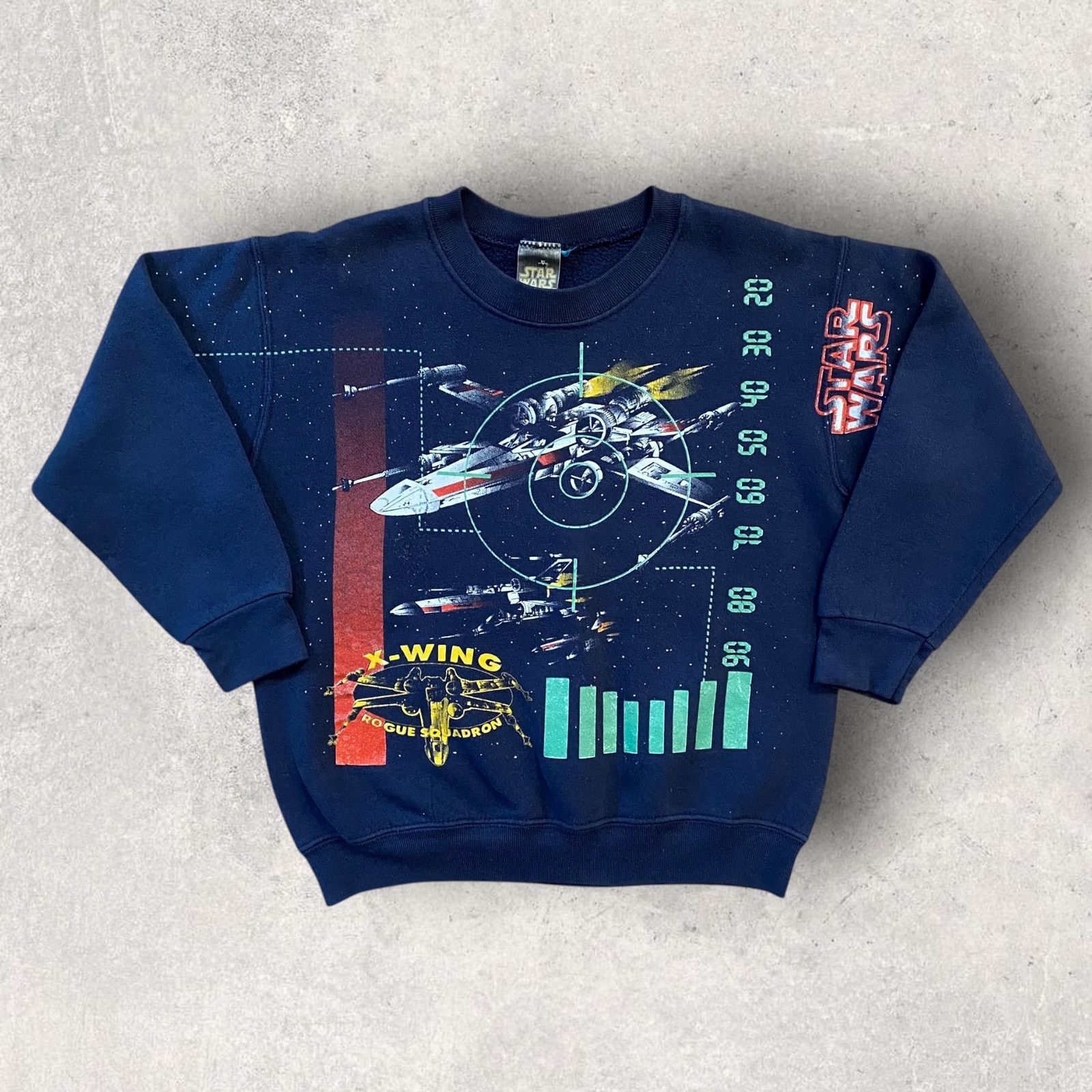 Star Wars × Vintage Vintage 1996 Star Wars X-Wing Rogue Squadron Kids Sweatshirt Size S / US 4 / IT 40 - 1 Thumbnail