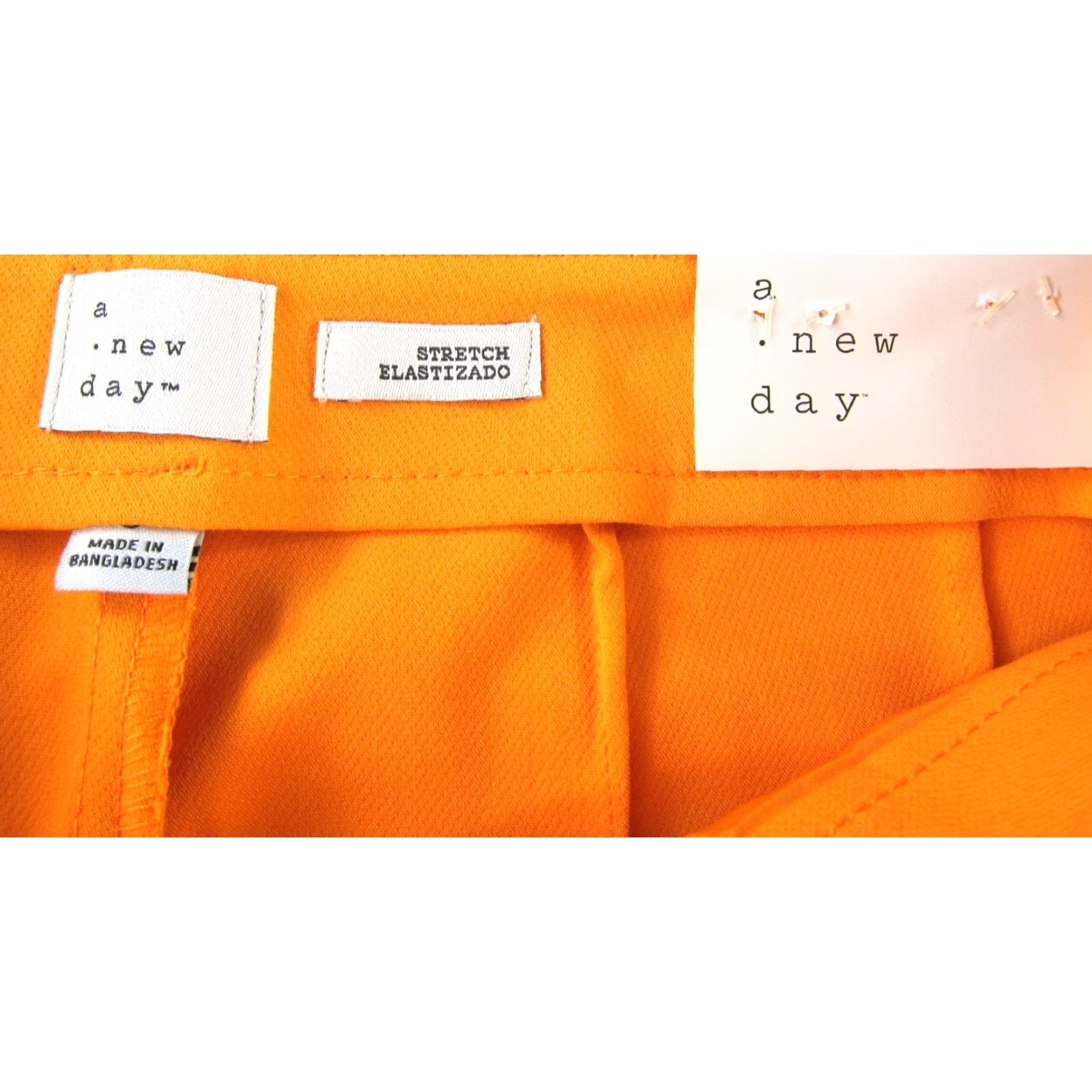 Vintage A New Day NWT Neon Orange Pleated Pocket Midi Chino Shorts Women Size 6 Size 28" / US 6 / IT 42 - 4 Thumbnail