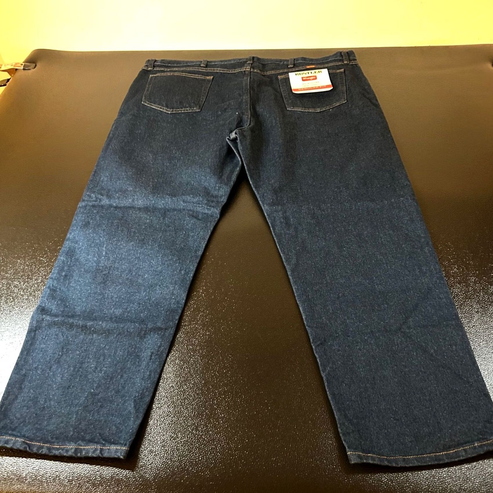 Denime Rustler Jeans Regular Straight Dark Wash Denim Pants Mens 46x30 Size US 30 / EU 46 - 3 Thumbnail