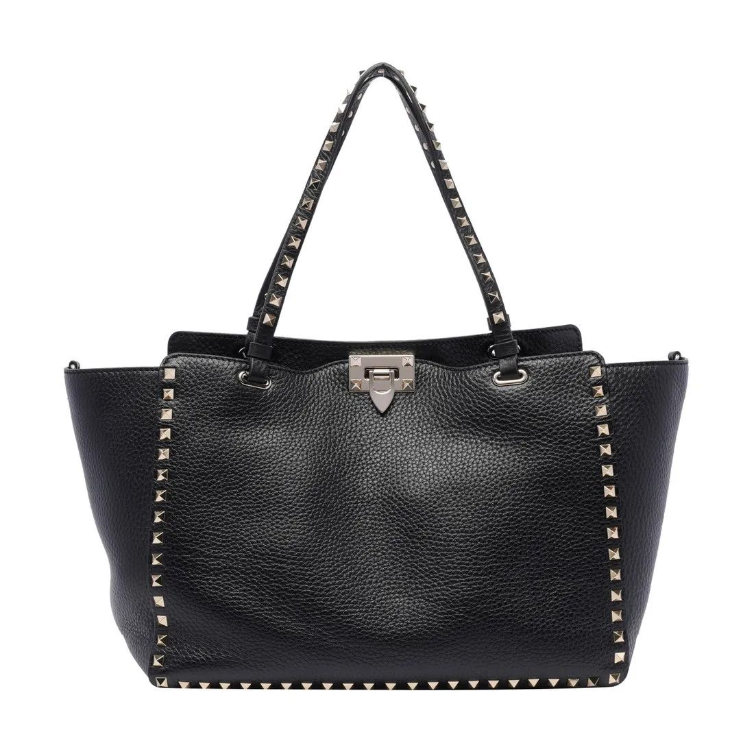 Valentino o1s22i1n0924 Size: OS / Medium Rockstud Handbag in Black Size ONE SIZE - 1 Thumbnail
