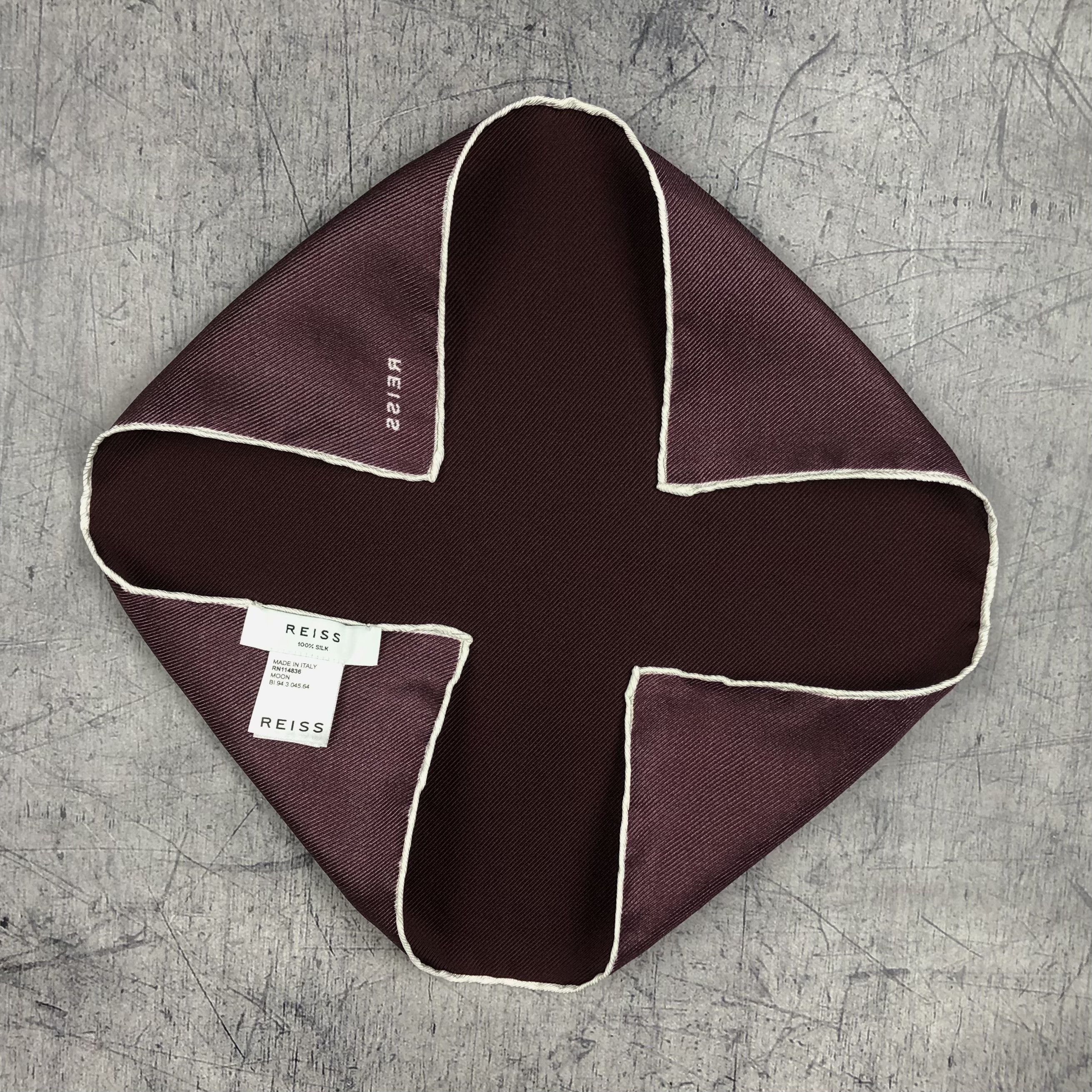 Reiss Reiss Silk Italy Brown Pocketsquare Size ONE SIZE - 4 Thumbnail