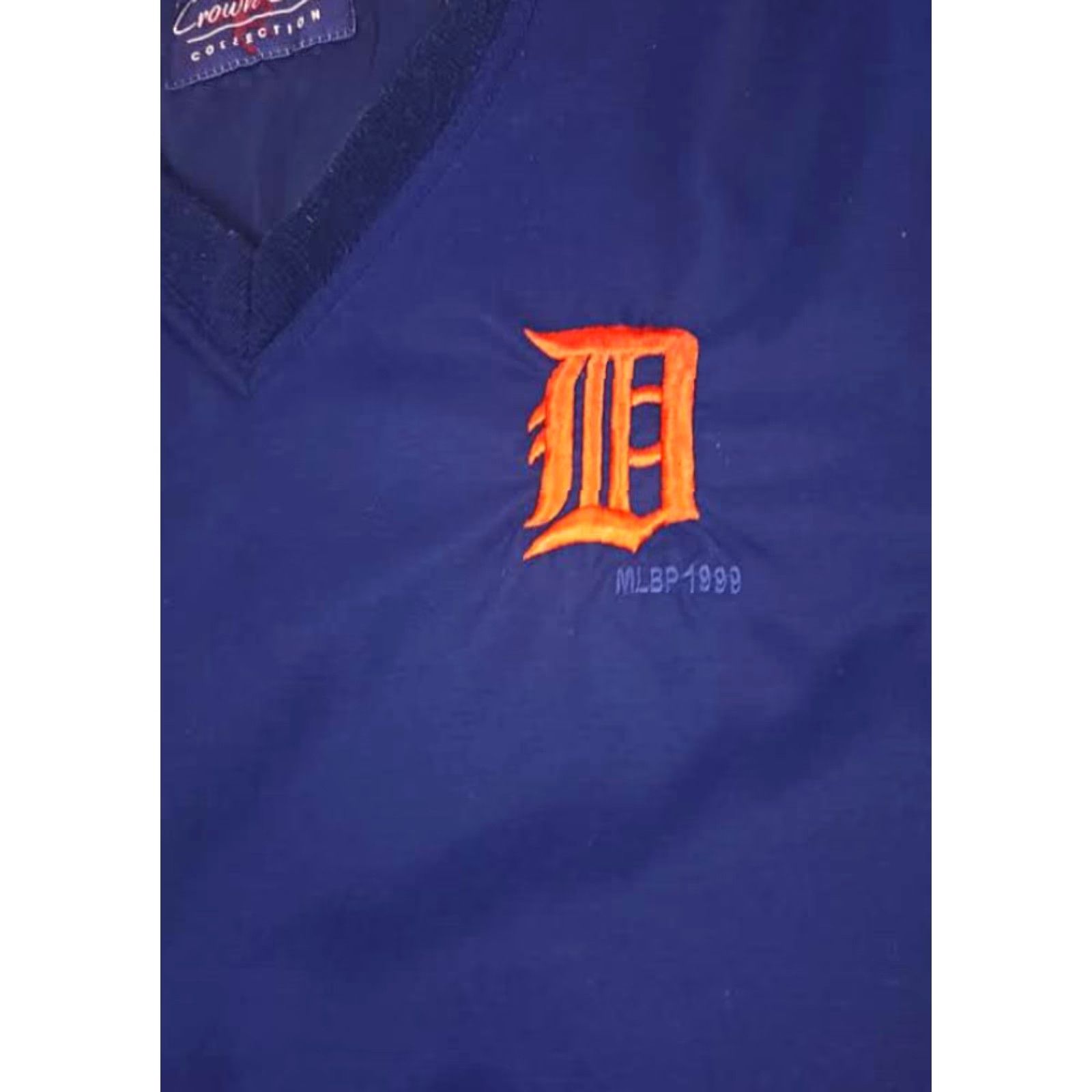 Vintage VINTAGE Crown Club Detroit Tigers Windbreaker Jacket XL Navy Blue 90s Embroidered Pockets Mens Golf Size US XL / EU 56 / 4 - 2 Thumbnail