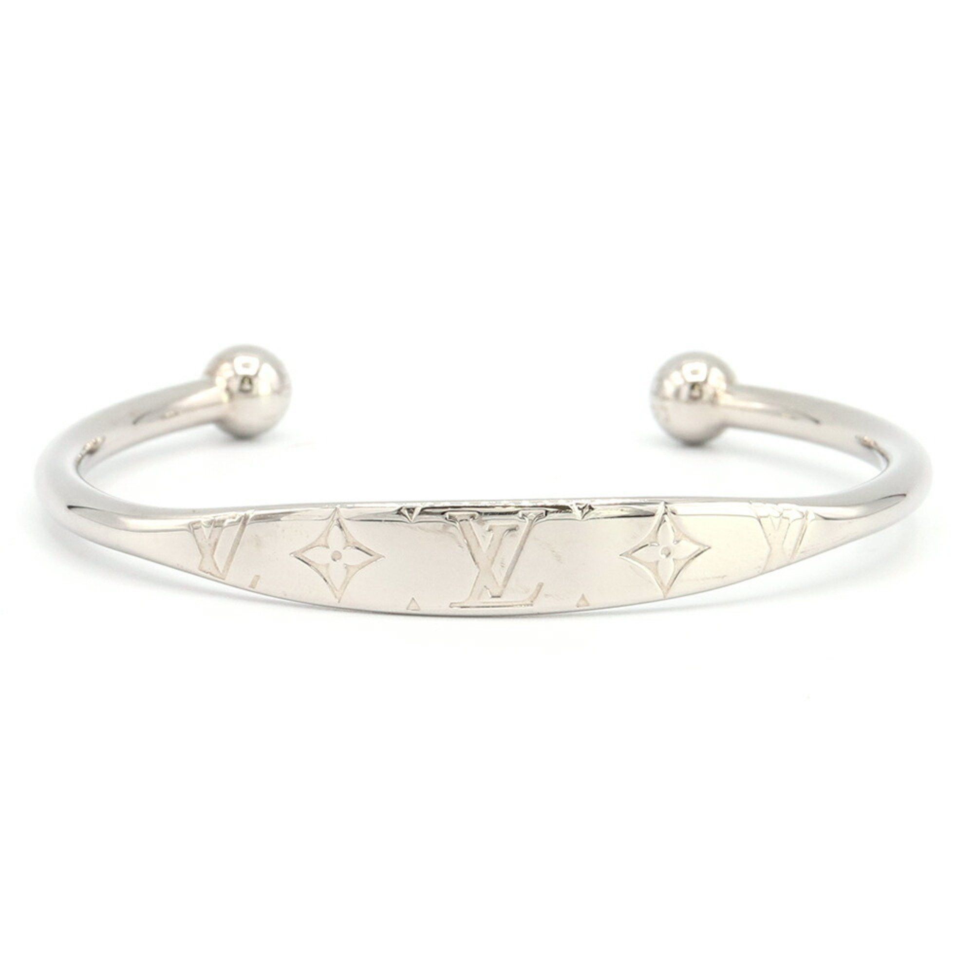 Louis Vuitton Louis Vuitton Bangle Jonck Monogram M64840 Silver Metal L