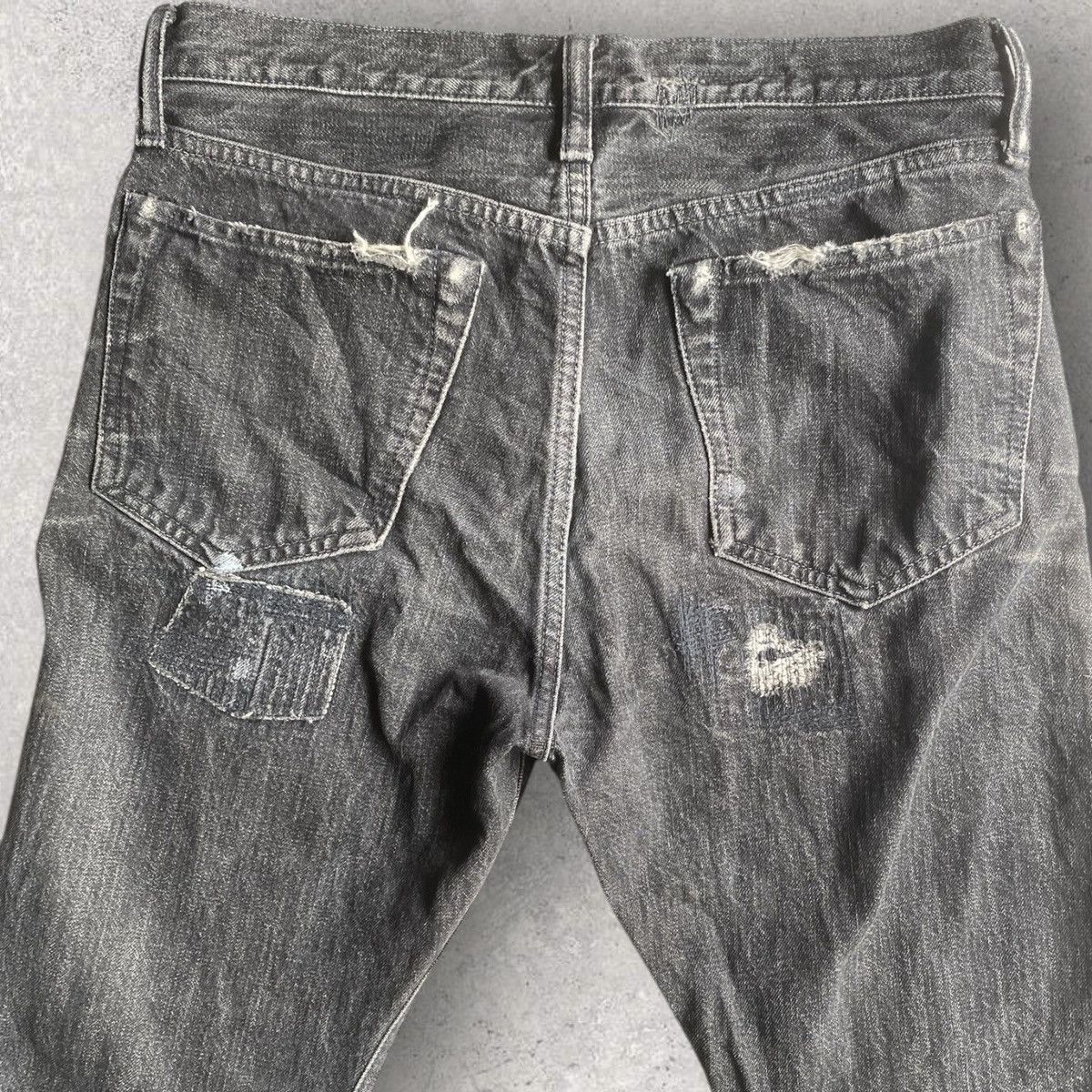 Kapital Blackwash Patchwork Bootcut Jeans Size US 31 - 6 Thumbnail