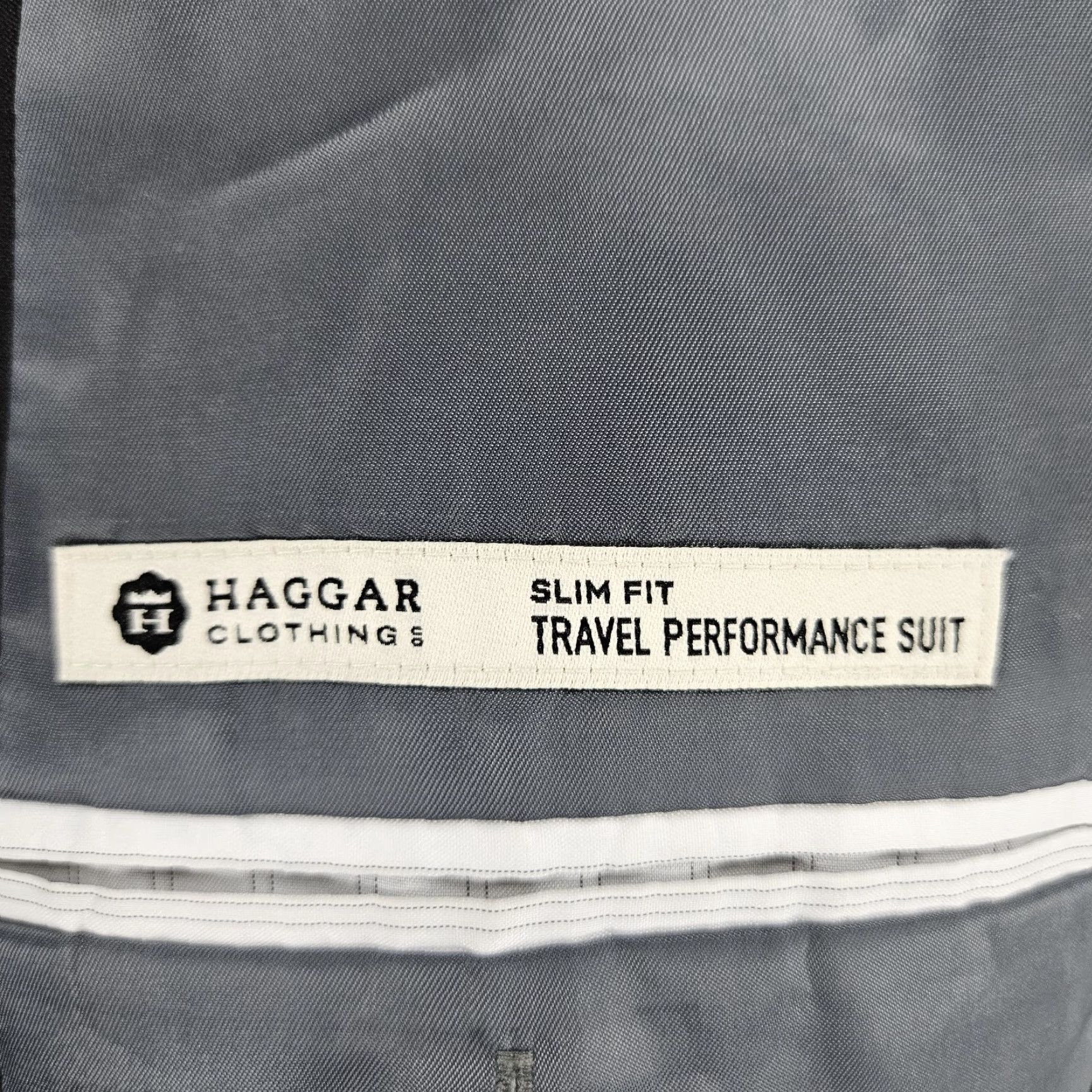 Haggar VINTAGE Haggar Black Slim Fit Travel Performance 2 Button Vented Blazer Sport Coat 42R Size 42R - 3 Thumbnail