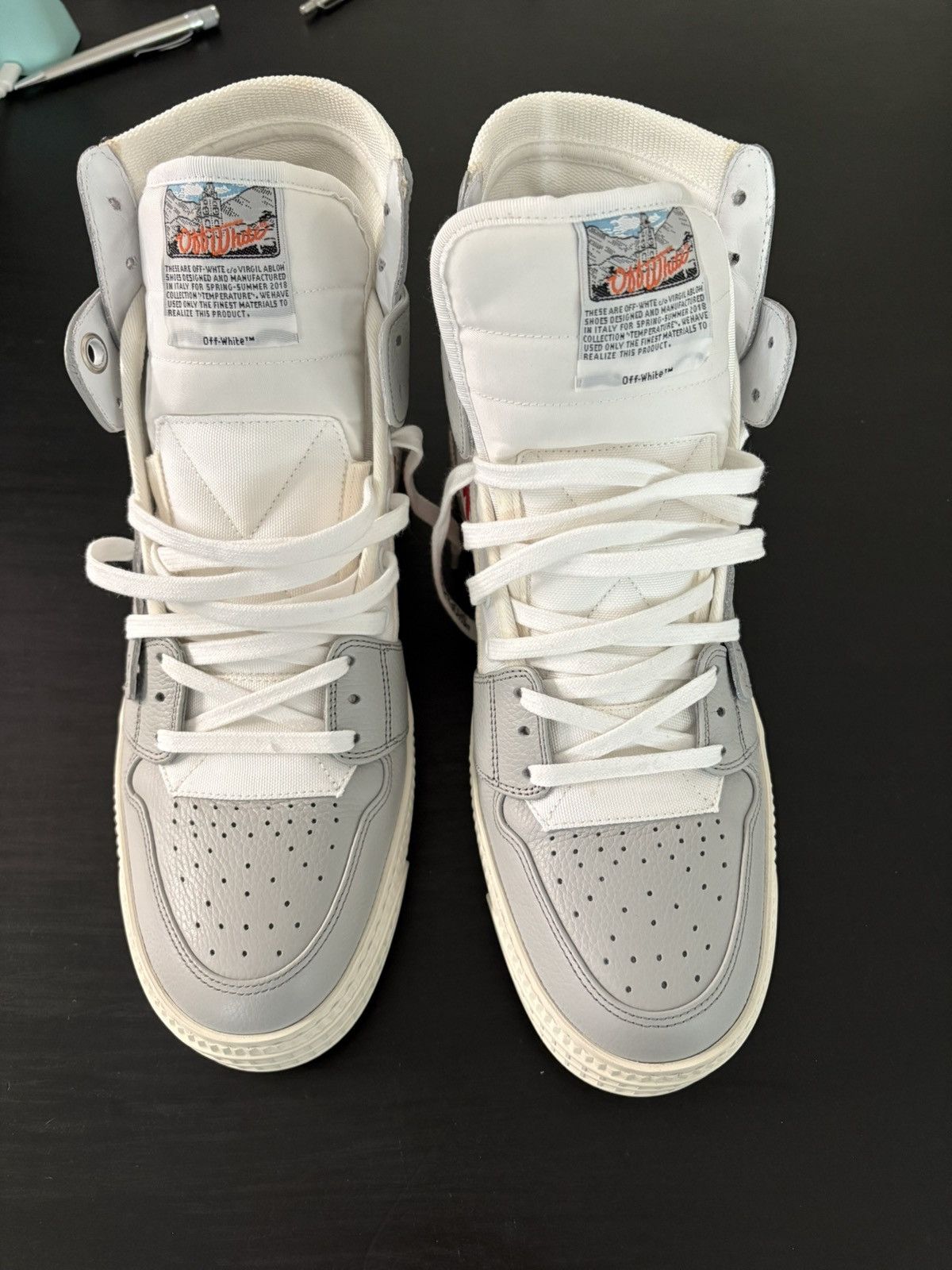 Off-White Off-White Off-Court High top leather sneaker size 43 Size US 9.5 / EU 42-43 - 3 Thumbnail