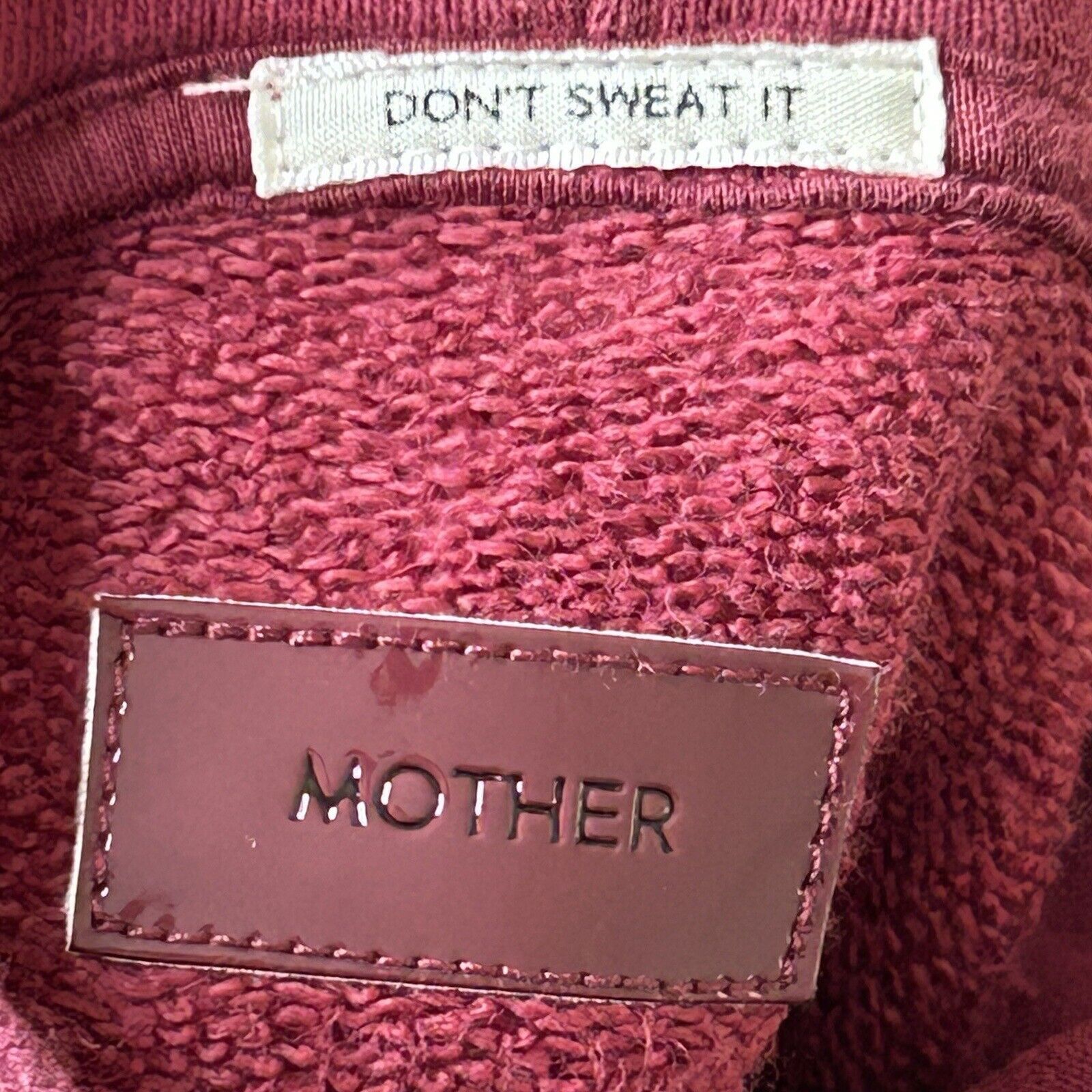 MOTHER MOTHER Hooded Sweatshirt XS Hoodie Burgundy /Blue Flowers Size XS / US 0-2 / IT 36-38 - 7 Thumbnail