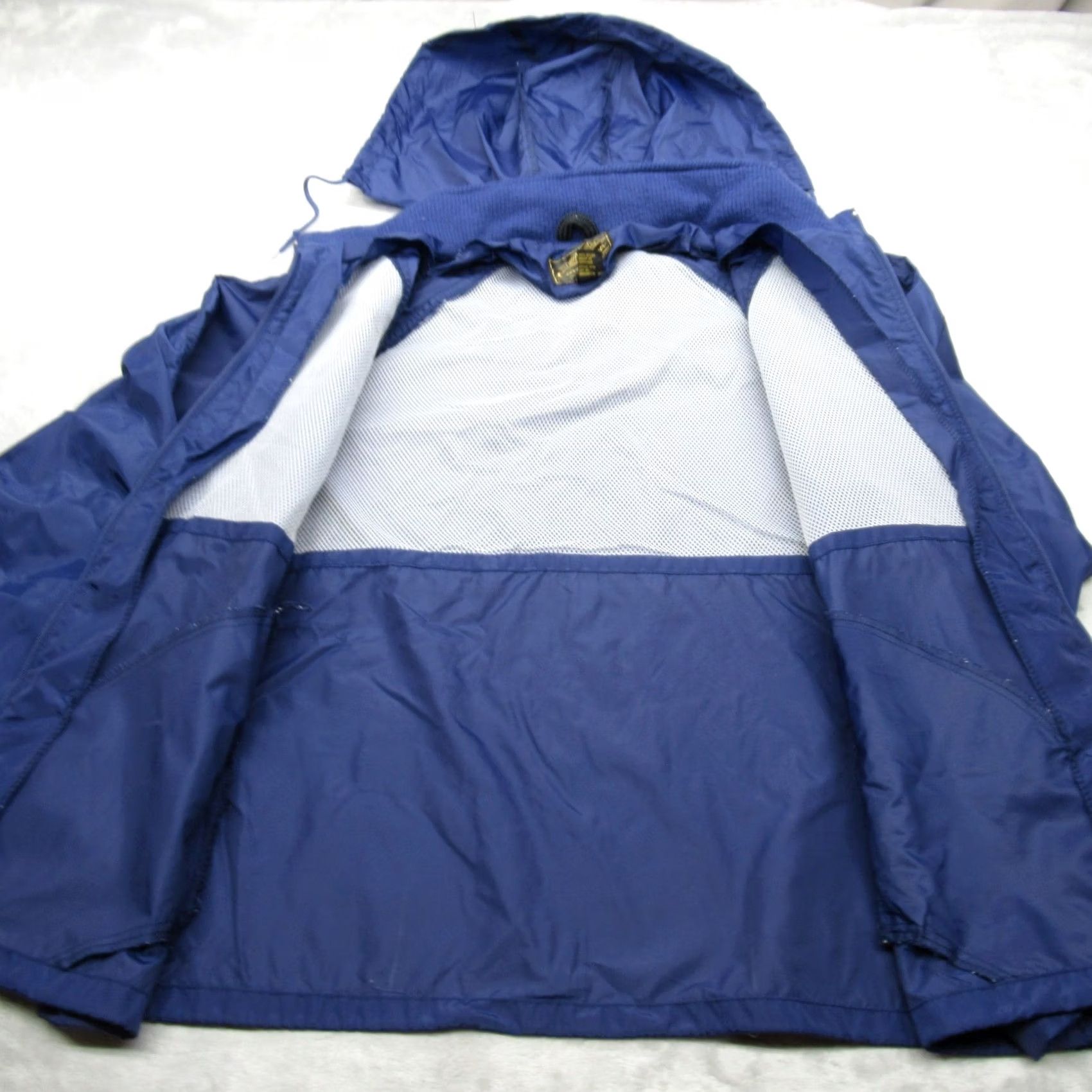 Eddie Bauer VTG Eddie Bauer Rain Jacket Mens Large Blue Lightweight Packable Stow Hood Nylon Size US L / EU 52-54 / 3 - 6 Thumbnail