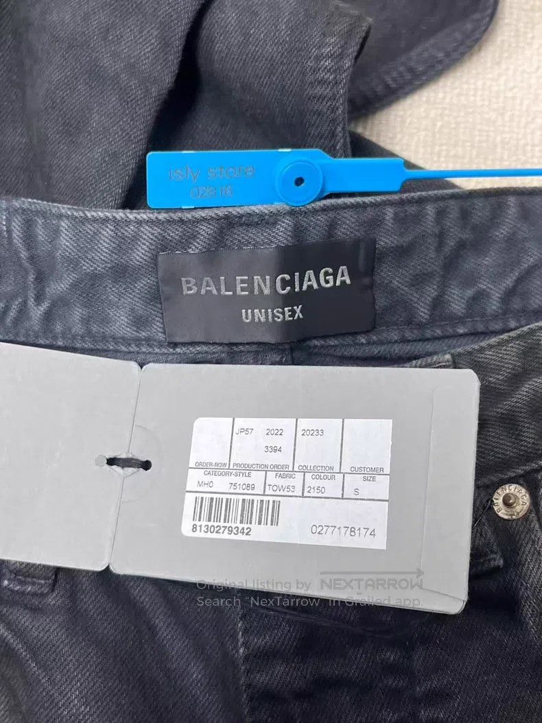 Balenciaga Balenciaga size S Solid Color Slim Zipper Denim Pants Size US 27 - 5 Thumbnail