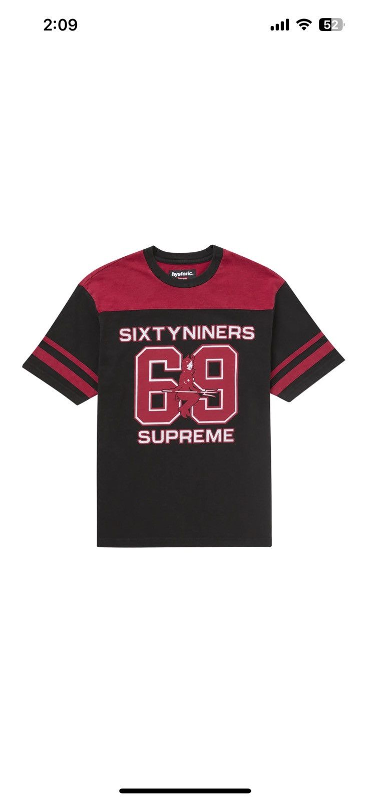 Supreme Hysteric Glamour 69 Football Top