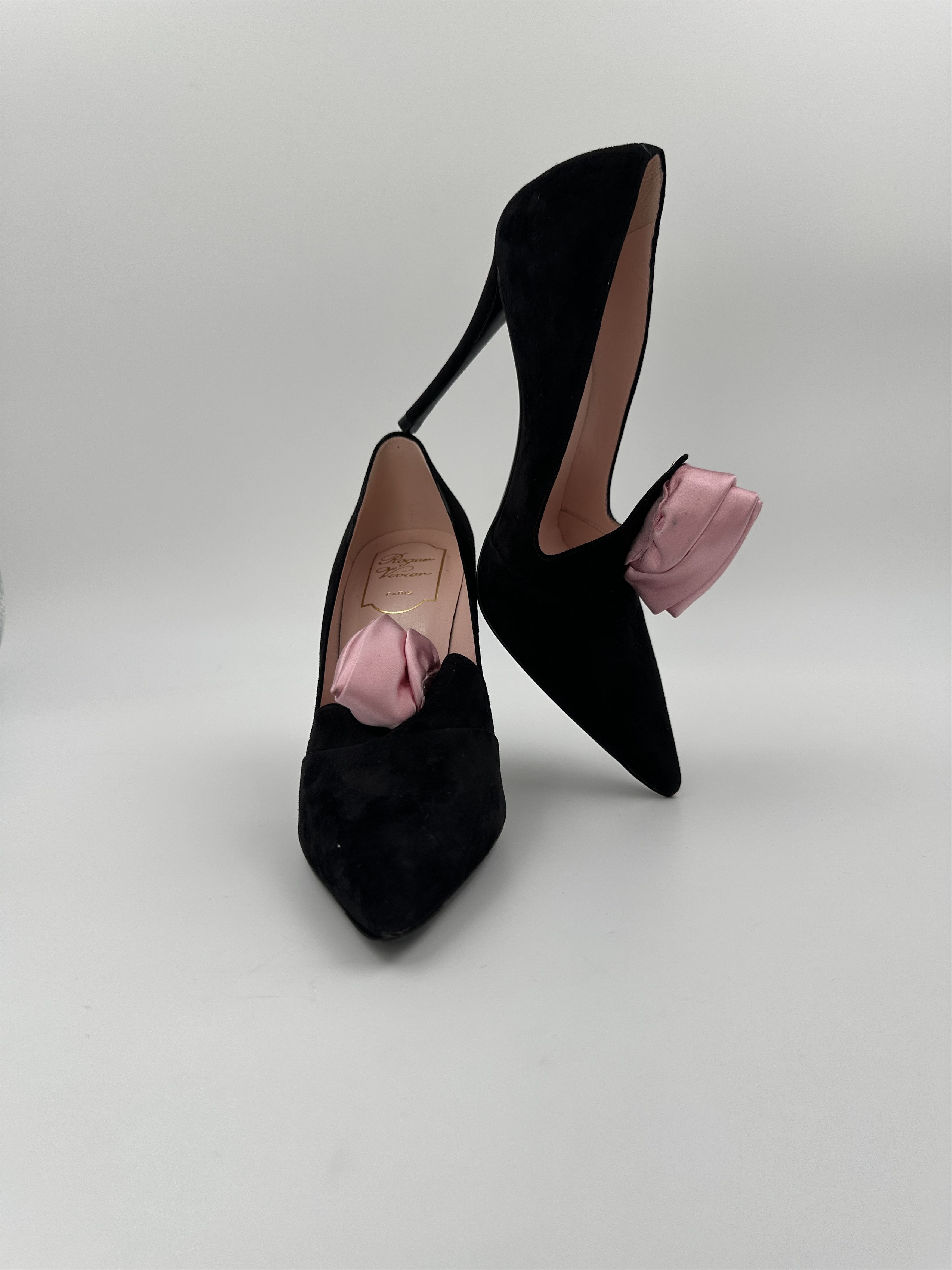 Roger Vivier Roger Vivier Black Suede 10cm Pumps Size US 6 / IT 36 - 3 Thumbnail