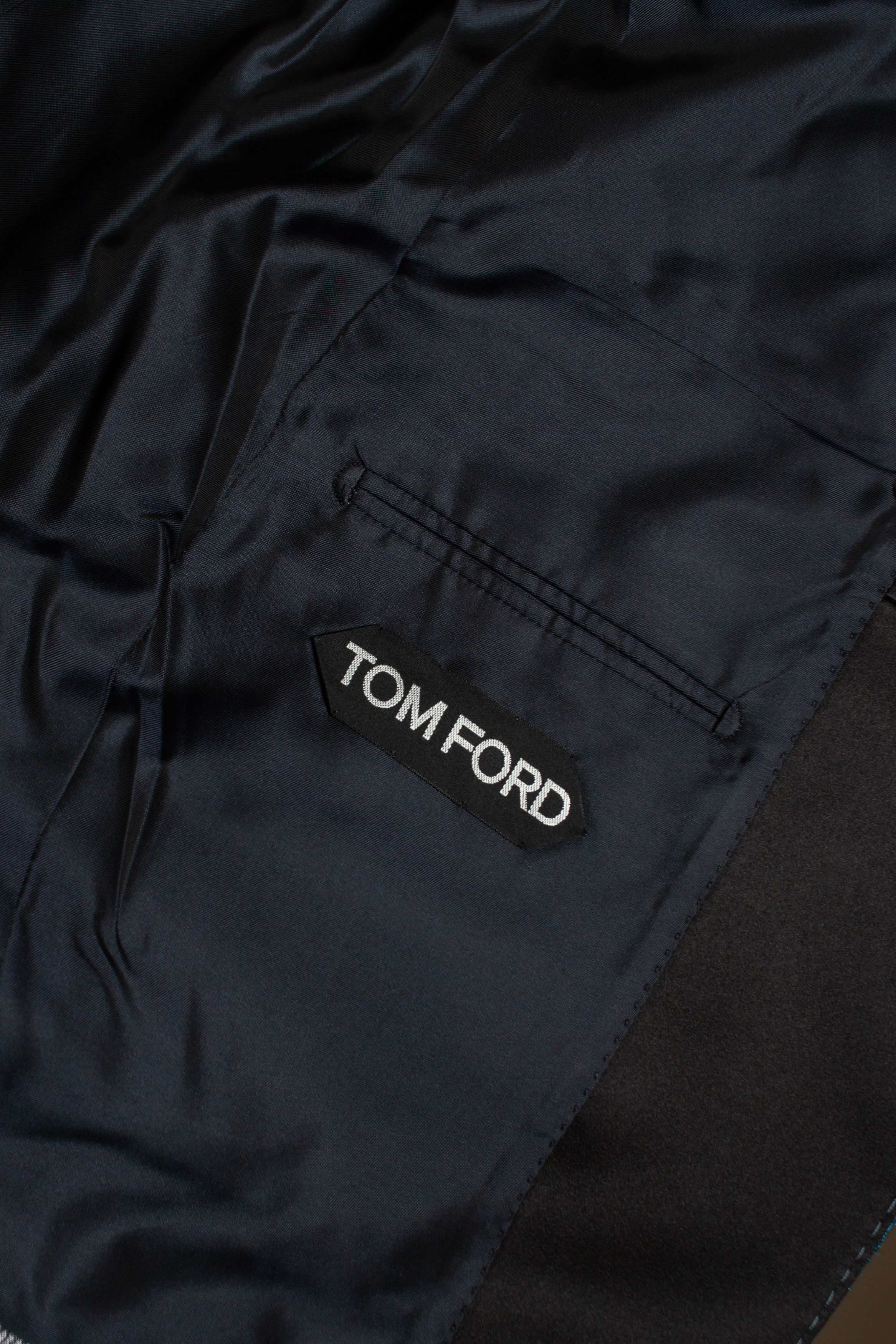 Tom Ford Tom Ford, Shelton tuxedo jacket in blue purple Size 50R - 5 Thumbnail