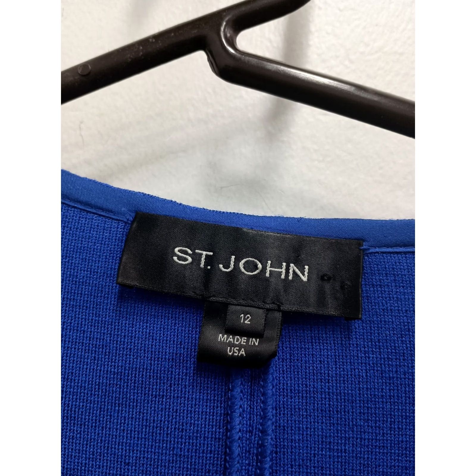 St. John St. John Jacket Women 12 Blue Black Wool Knit Santana Classic Timeless Old Money City Designer Formal Workwear Dressy Size XL / US 12-14 / IT 48-50 - 3 Thumbnail