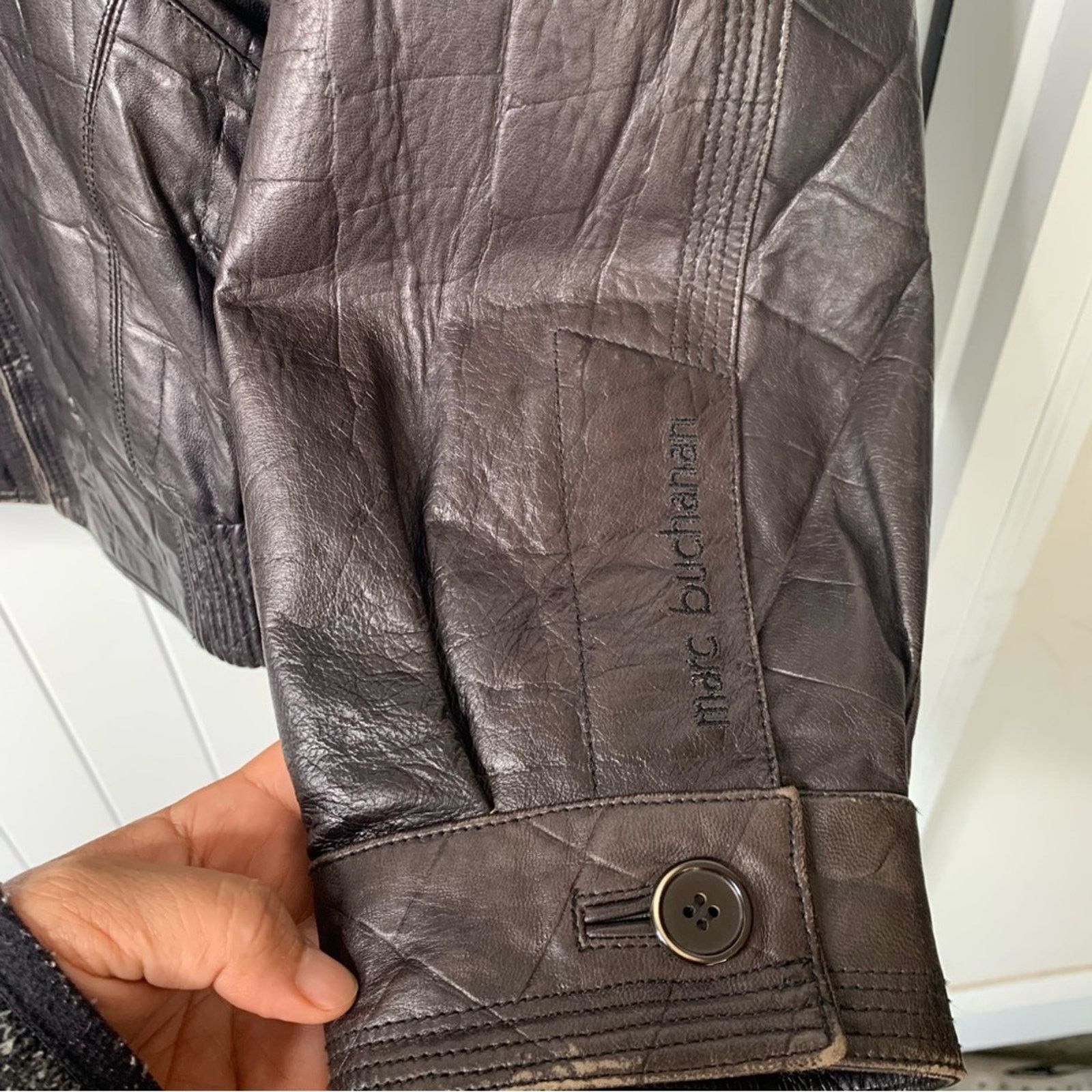 Marc Buchanan Marc buchanan Pelle Pelle brown leather bomber jacket 48 Size US XXL / EU 58 / 5 - 2 Thumbnail