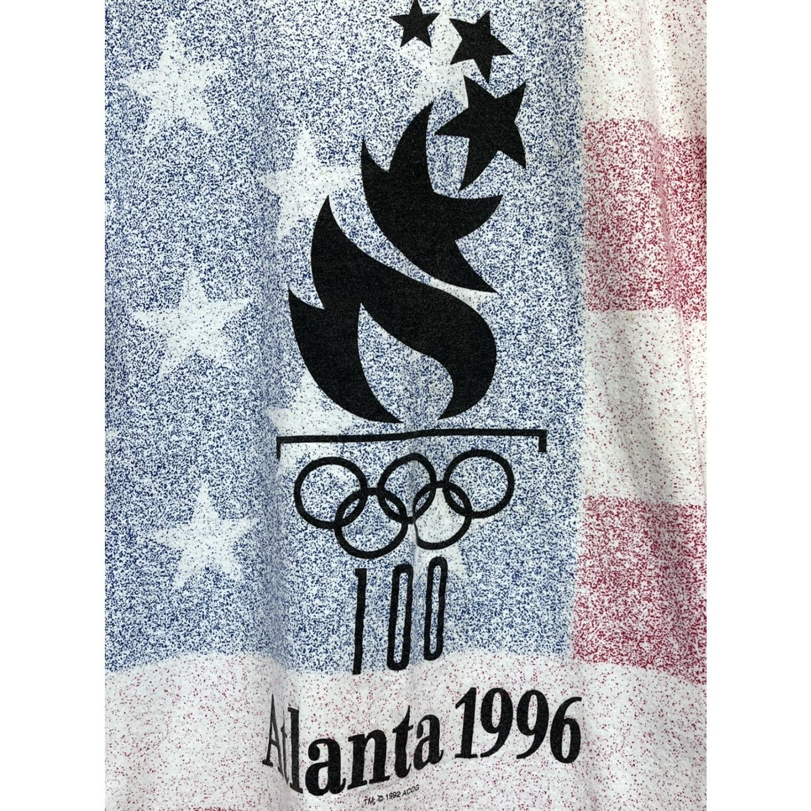 Hanes VINTAGE Hanes T-Shirt Atlanta Olympics 1996 Shirt Adult Large Red White Blue GUC Mens Size US L / EU 52-54 / 3 - 3 Thumbnail