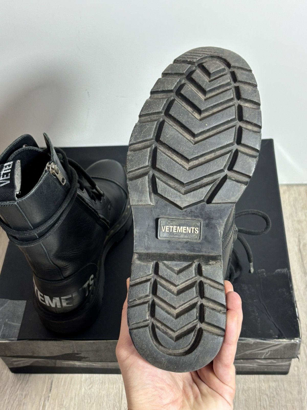 Vetements Vetements Combat Leather Bootd Size US 7 / EU 40 - 10 Thumbnail