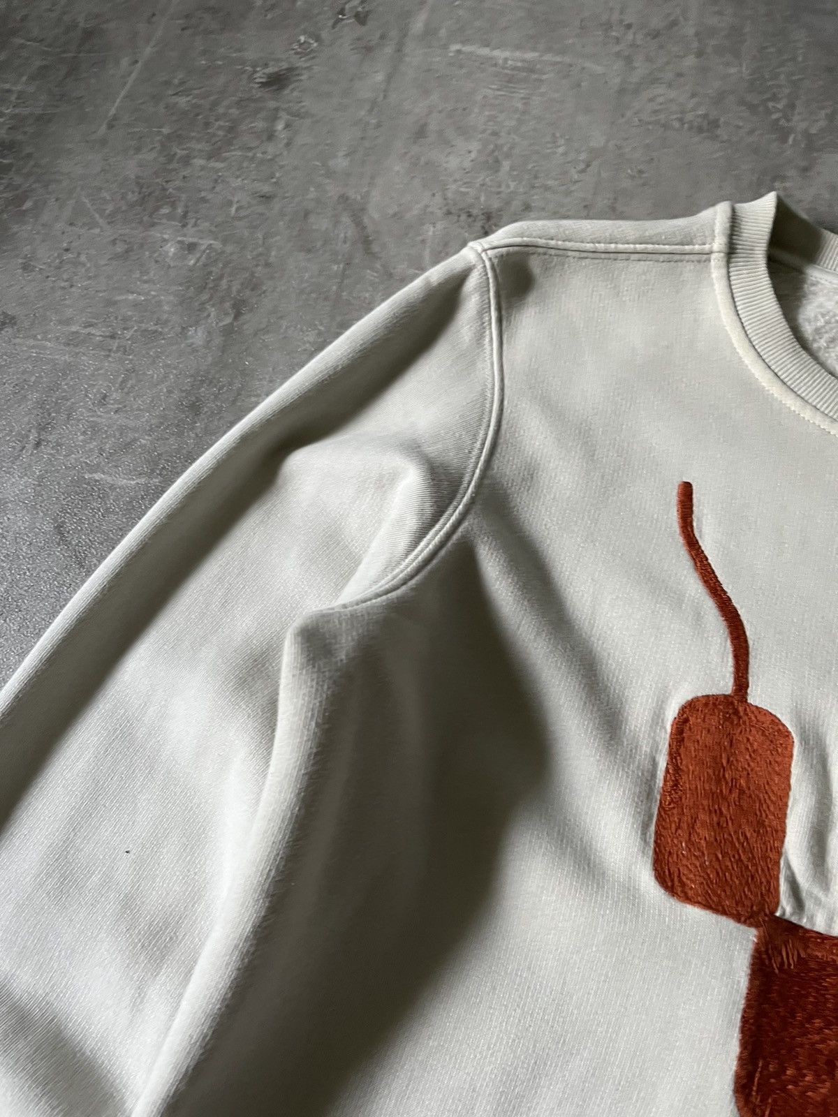 Rick Owens Rick Owens DRKSHDW embroidered sweatshirt robot logo beige Size US S / EU 44-46 / 1 - 8 Thumbnail