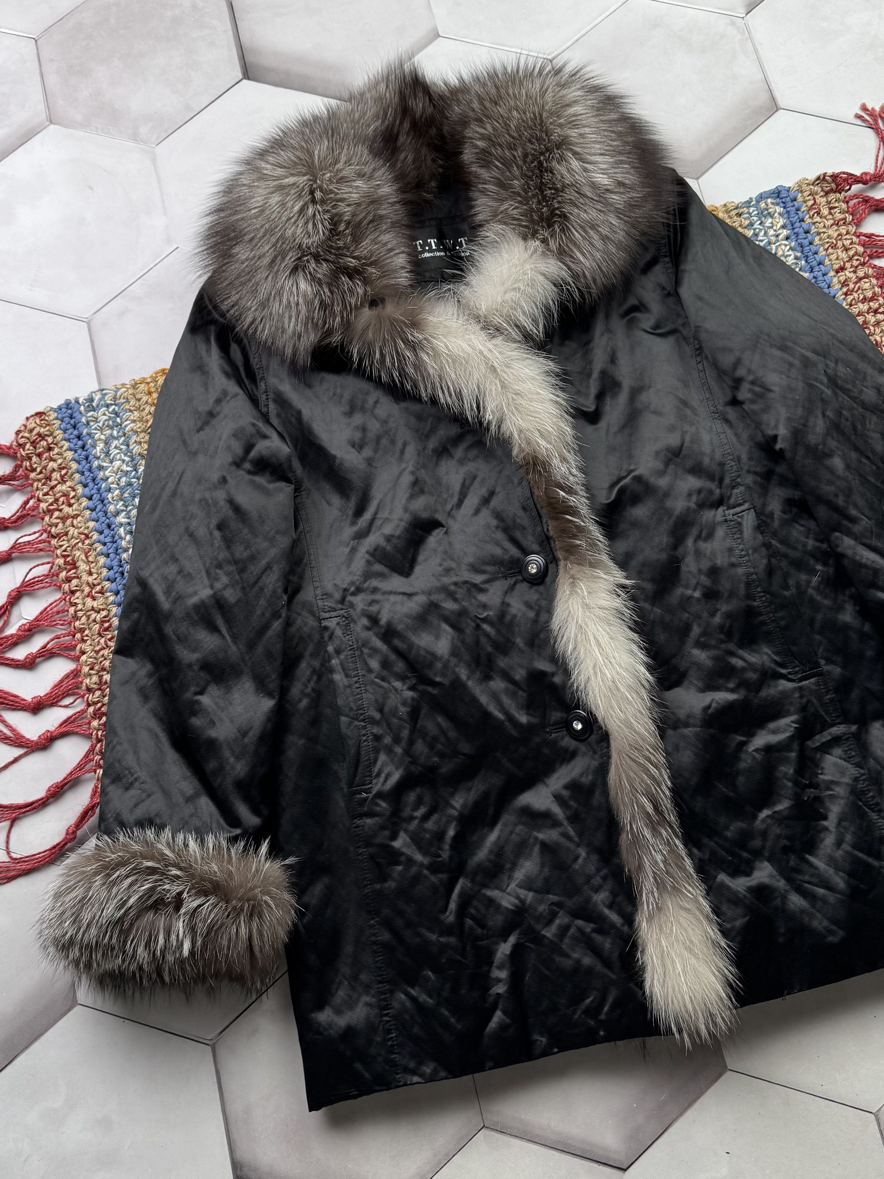 Japanese Brand Vintage Jacket With Real Fur Details (E4) Size L / US 10 / IT 46 - 2 Thumbnail