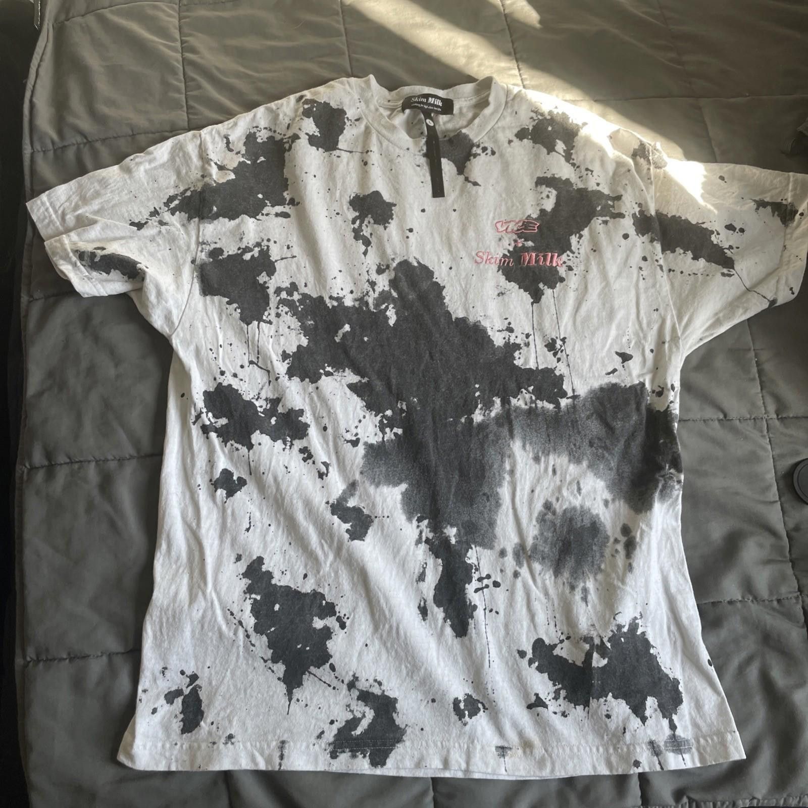 Skim Milk Skim Milk x Vice Shirt Mens Large Black/White Short Sleeve Size US L / EU 52-54 / 3 - 1 Thumbnail