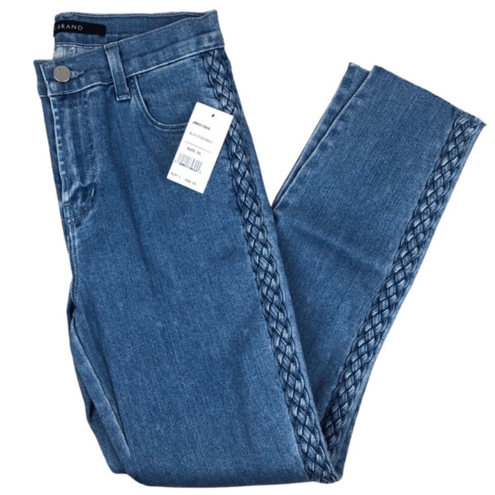 J Brand New with tag J Brand Women’s High Rise Star Braid Jeans Size 26" / US 2 / IT 38 - 3 Thumbnail