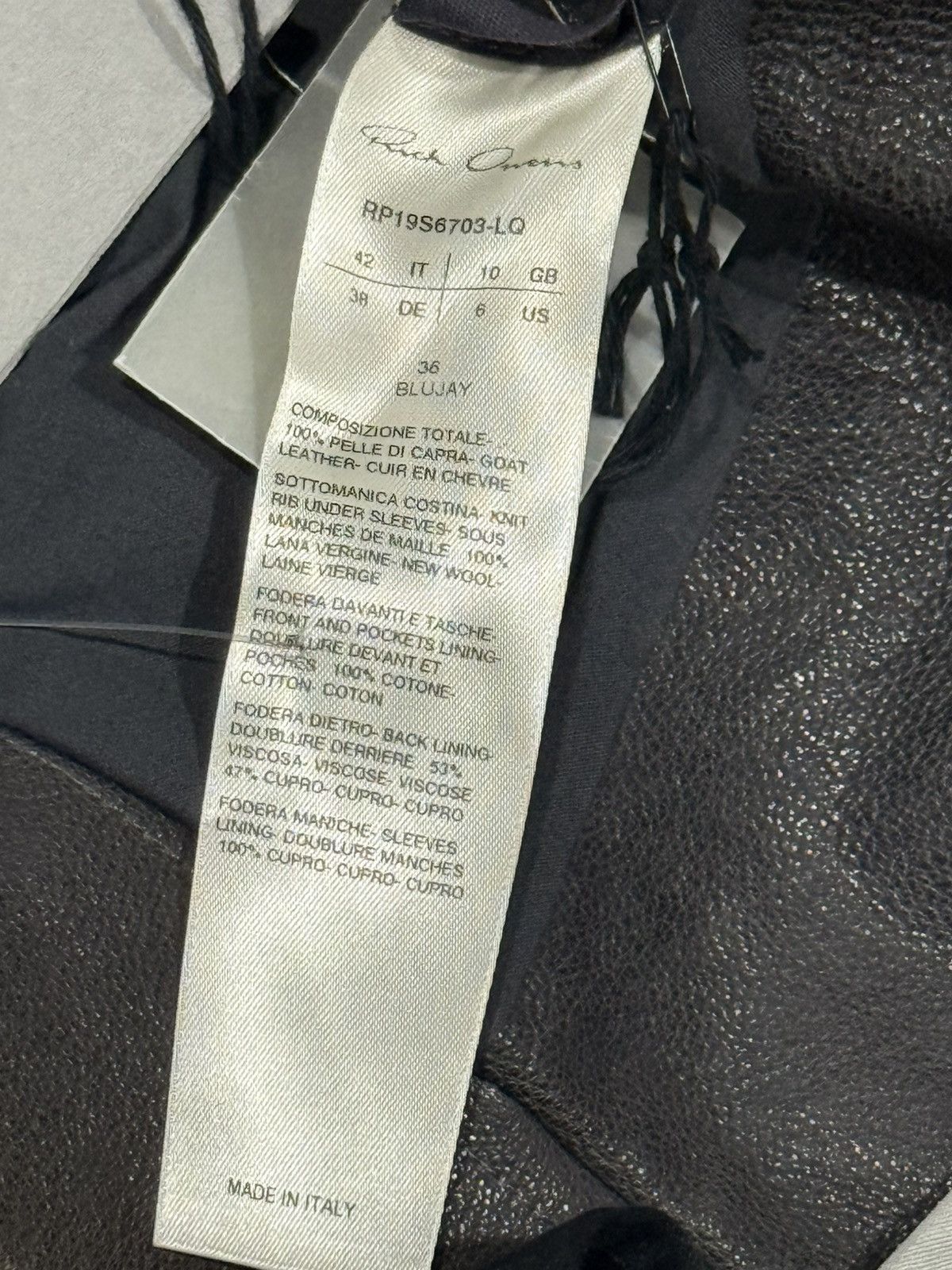 Rick Owens Rick Owens SS19 Babel Stooges leather jacket Size US XS / EU 42 / 0 - 4 Thumbnail