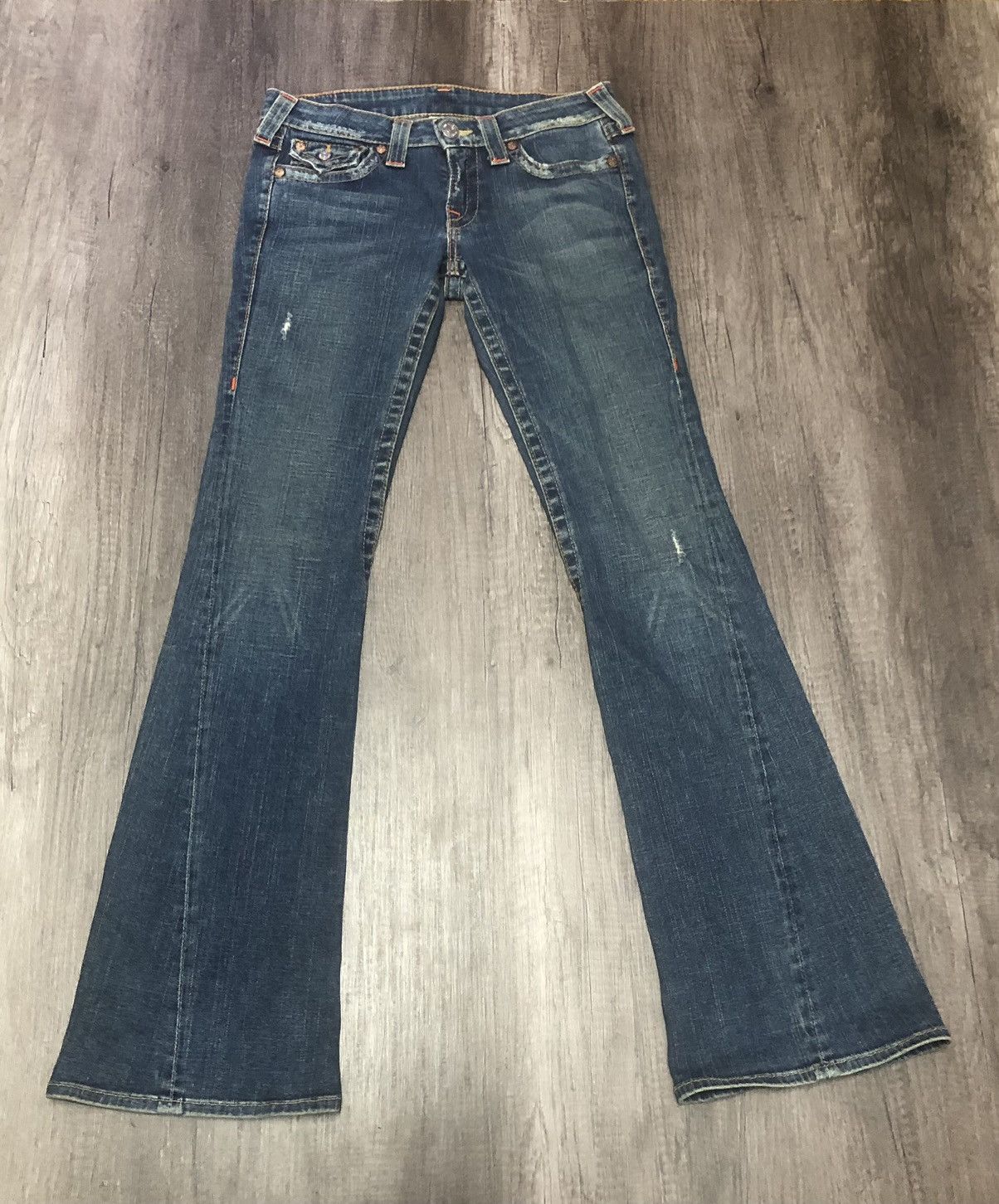 Japanese Brand TRUE RELIGION FLARED JEANS Size 30" / US 8 / IT 44 - 9 Thumbnail