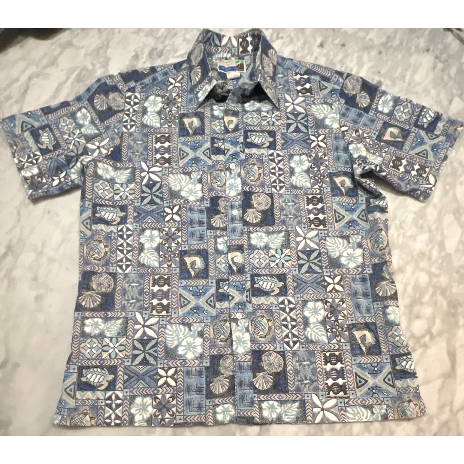 Vintage VINTAGE Makapuu Shirt Hawaiian Short Sleeve Men’s Size XL Blue USA Turtles Floral Size US XL / EU 56 / 4 - 3 Thumbnail