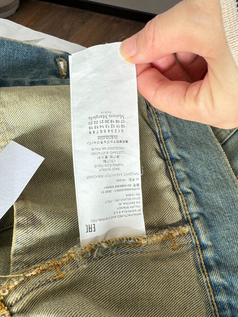 Maison Margiela Maison Margiela Fur-edged collarless old denim jacket 2501- Size US XXS / EU 40 - 9 Thumbnail