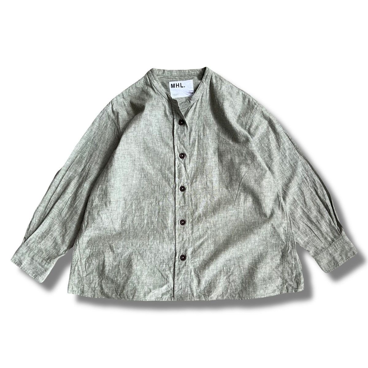 Margaret Howell Margaret Howell Sage Linen Boxy Long Sleeve Shirt Size L / US 10 / IT 46 - 1 Thumbnail