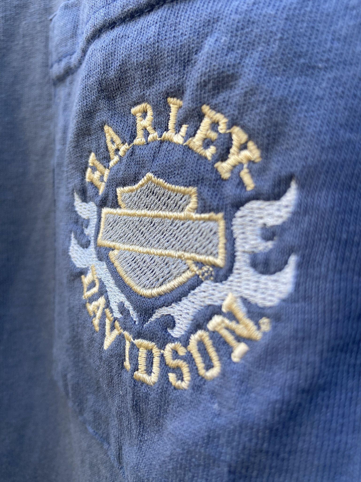 Harley Davidson Vintage Harley Davidson Pocket T-Shirt Blue Size Medium M Size US M / EU 48-50 / 2 - 5 Thumbnail