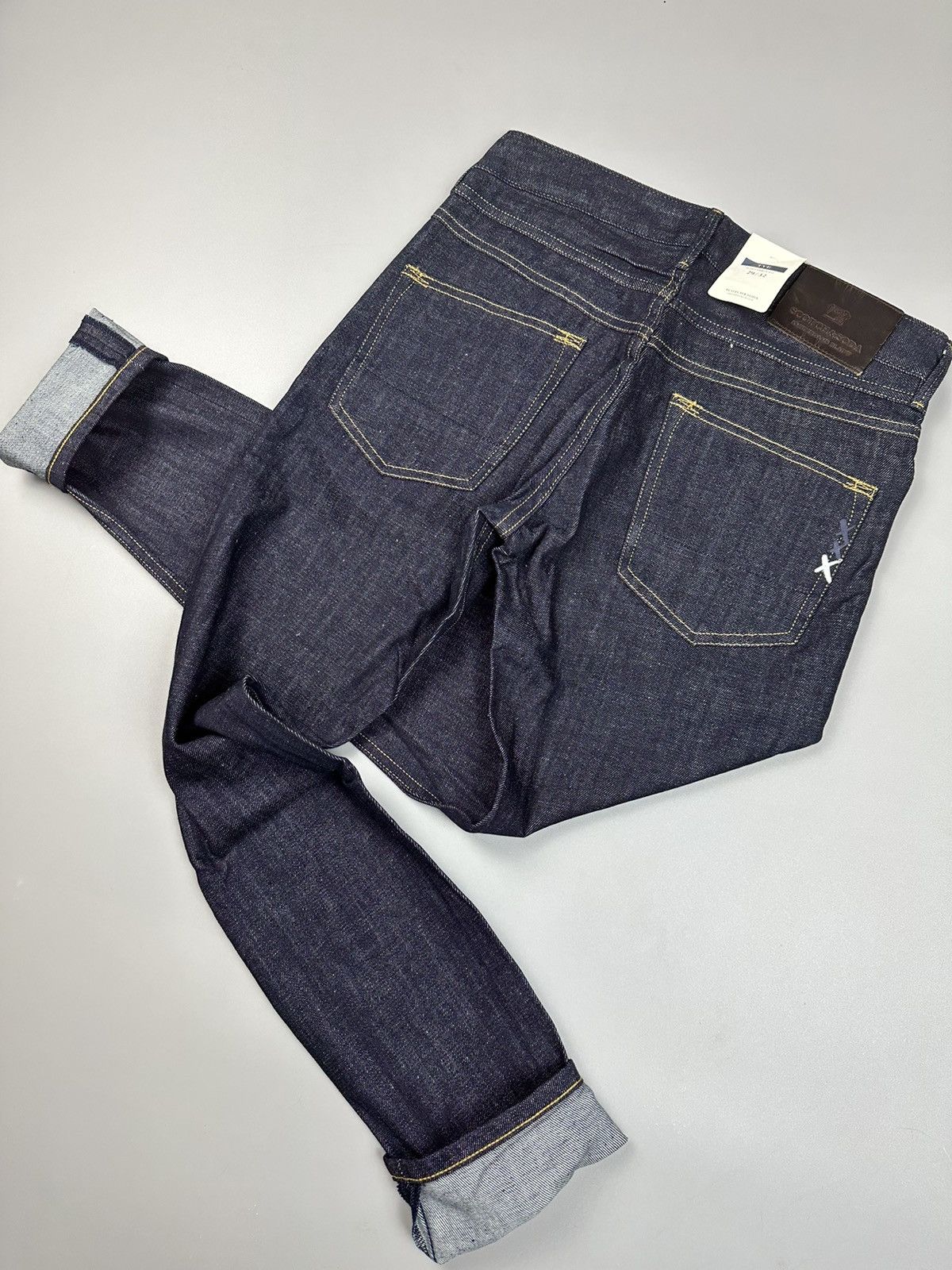 Scotch & Soda Scotch&Soda Solid Skinny Blue Jeans Ralston Size US 29 - 2 Thumbnail