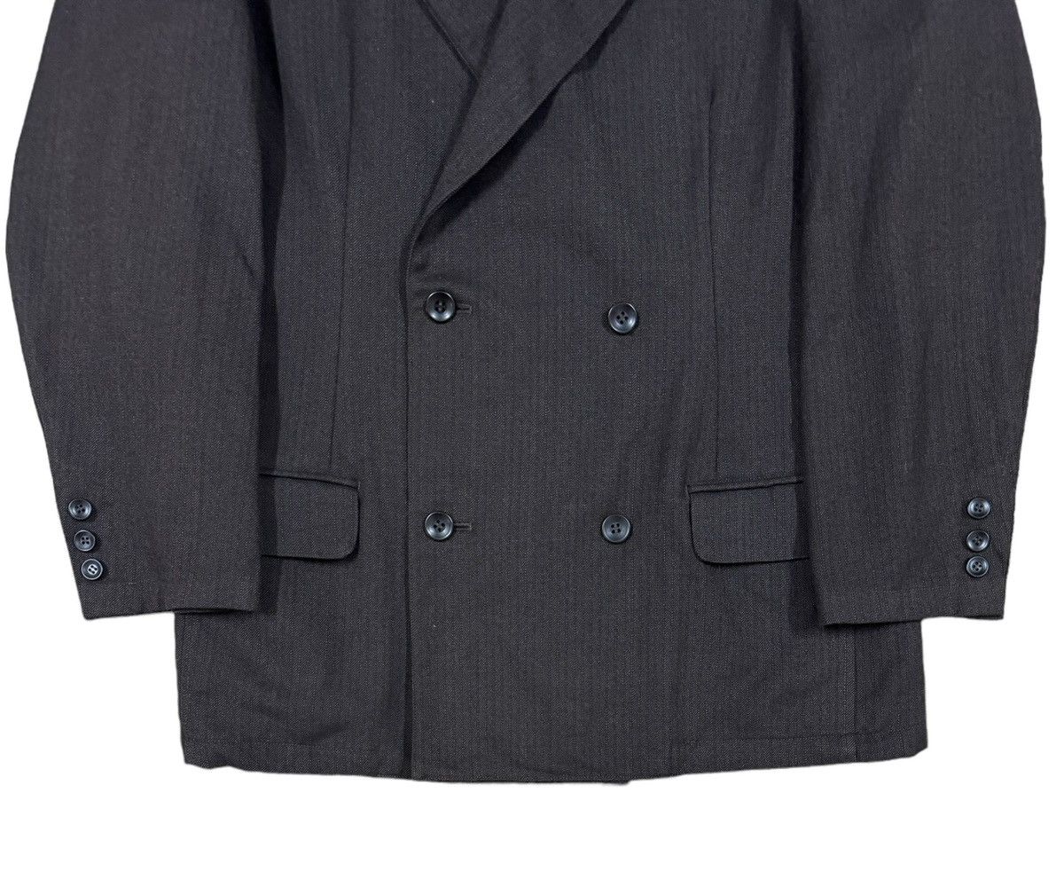 Yohji Yamamoto Vtg🔥Ys Yohji Yamamoto Salt&Pepper Wool Double Breasted Coat Size 40L - 6 Thumbnail