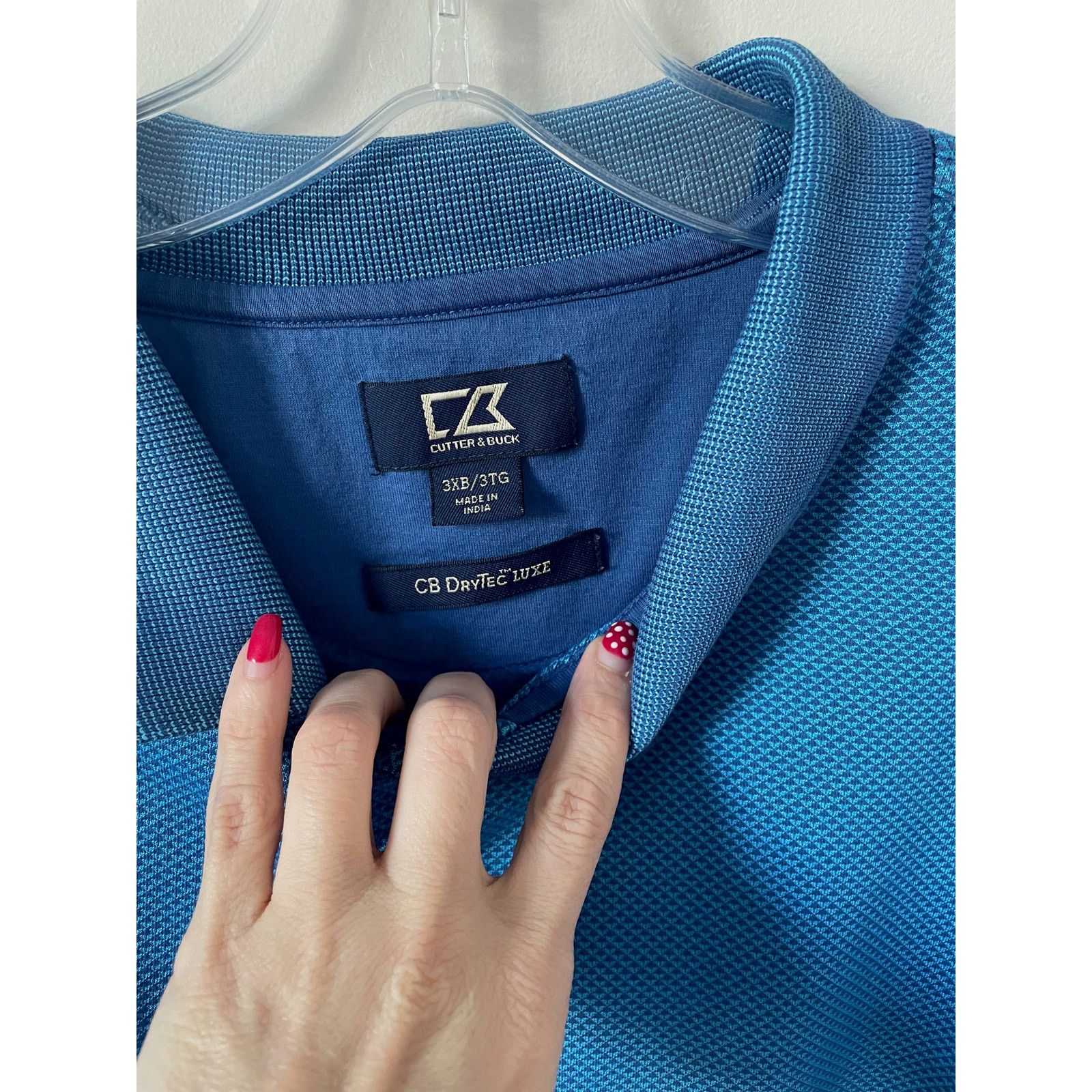 Cutter & Buck Cutter & Buck Performance Polo Collar Shirt Blue 3XL Size US XXL / EU 58 / 5 - 5 Thumbnail