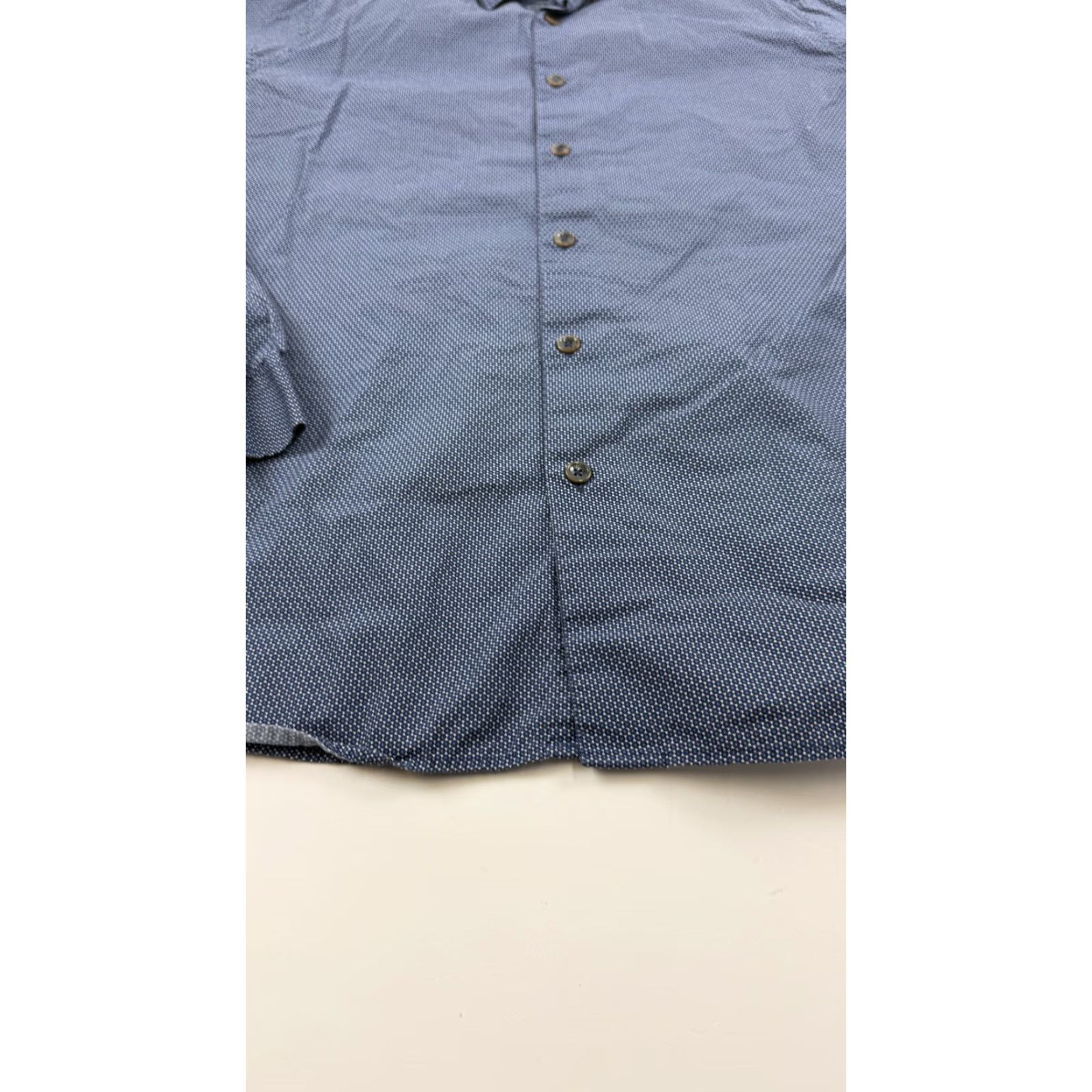 Ted Baker Ted Baker Shirt Mens Large Blue Patterned Button-Down Long Sleeve Cotton Size US L / EU 52-54 / 3 - 2 Thumbnail