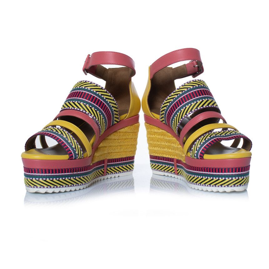 Hermes Hermes, Ines leather wedge sandals Size US 9 / IT 39 - 6 Thumbnail