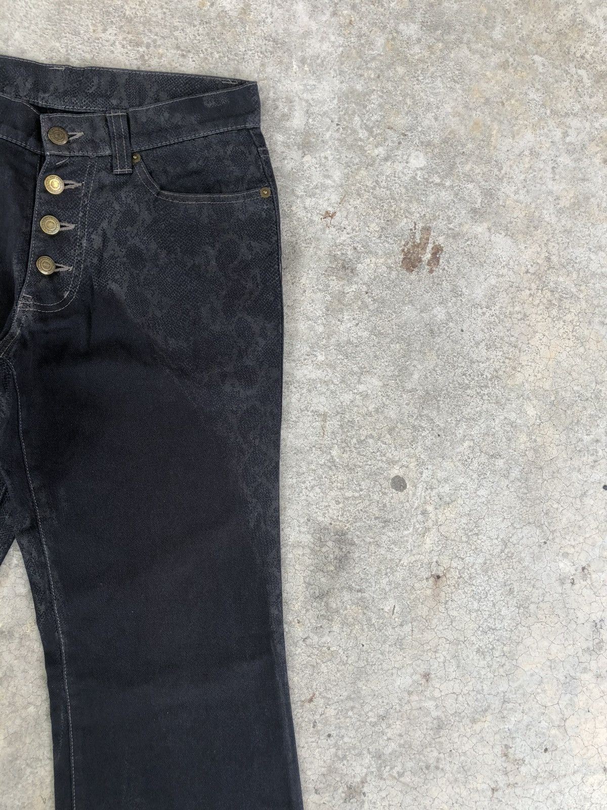 Tornado Mart Tornado Mart Flared Jeans Snake Skin Wax Jeans Size US 29 - 5 Thumbnail