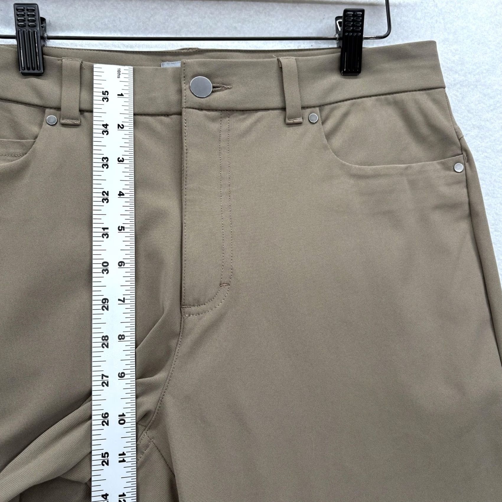 Vintage VRST Limitless Athletic Fit 5-Pocket Pants Mens 32x30 Khakis Twill Beige Stretch Inseam 30 Zip Straight Mens Regular Size US 32 / EU 48 - 6 Thumbnail