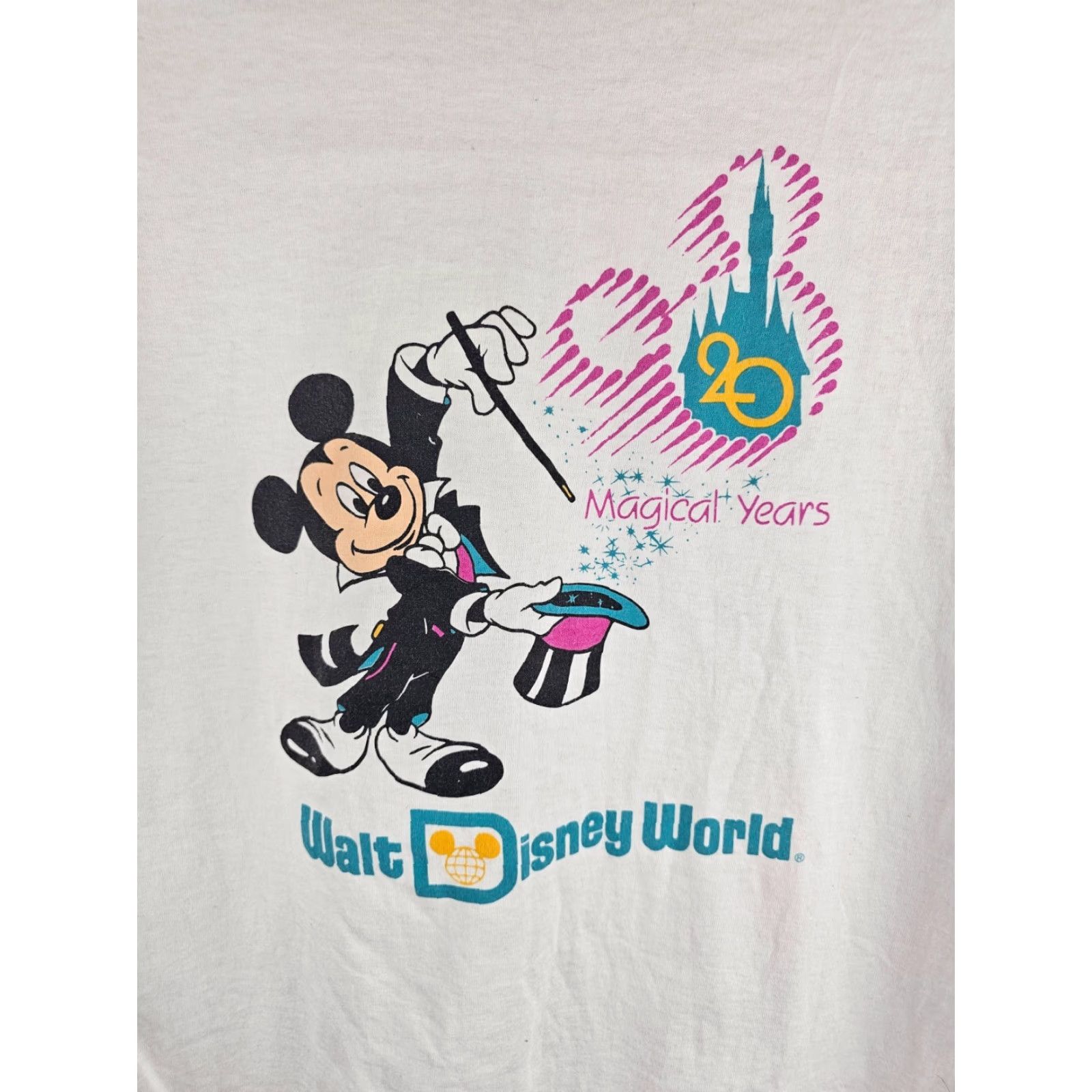 Disney DISNEY VINTAGE MICKE MOUSE DISNEY WORLD 20 MAGICAL YEARS COTTON T-SHIRT SZ L SHIRT Men White 90s Theme Womens Mens Girls Boys Size US L / EU 52-54 / 3 - 2 Thumbnail