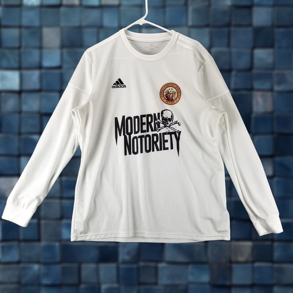 Adidas Adidas x Modern Notoriety Climalite Jersey Men XL White Soccer Long Sleeve Shirt Size US XL / EU 56 / 4 - 1 Thumbnail