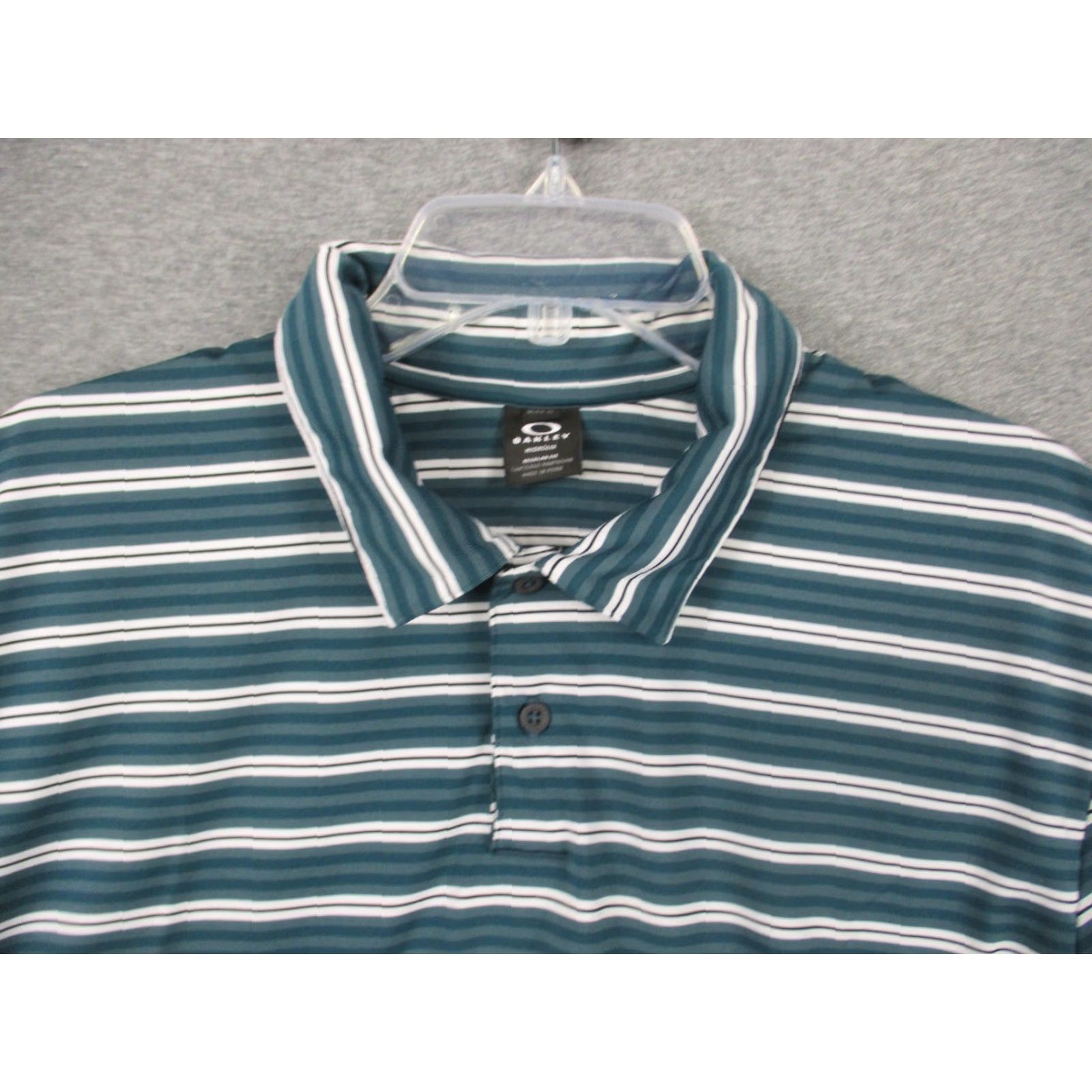 Oakley Oakley Hydrolix Sport Golf Polo Shirt Men's XL Green Stripe Size US XL / EU 56 / 4 - 2 Thumbnail