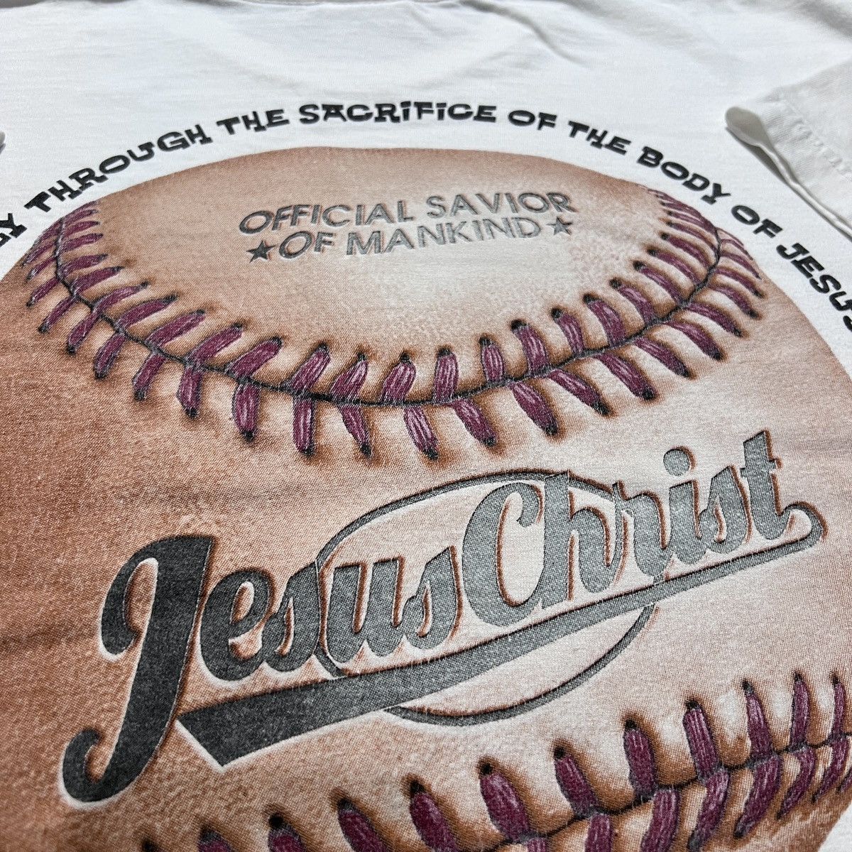 Vintage Vintage 90s God Jesus Bible Holy Baseball Tee XL Size US XL / EU 56 / 4 - 3 Thumbnail