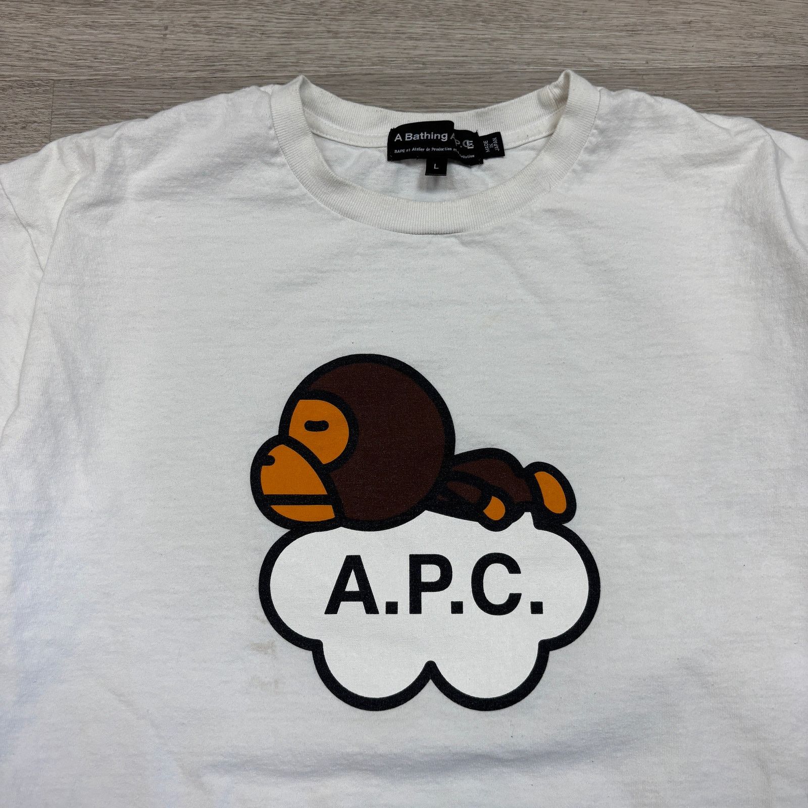 A.P.C. × Bape A Bathing Ape X A.P.C. Milo T Shirt Men's Large Streetwear Size US L / EU 52-54 / 3 - 2 Thumbnail