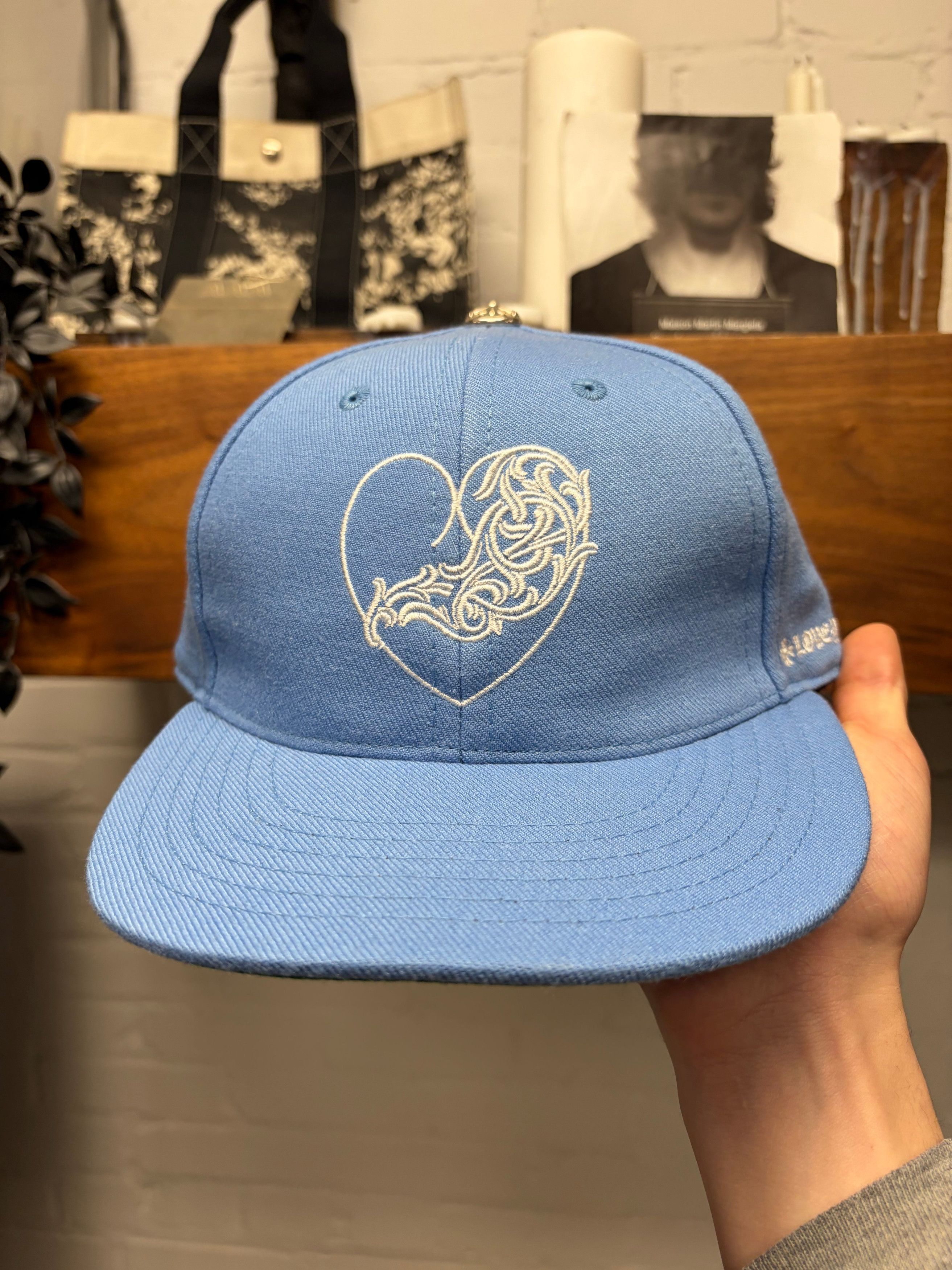 Chrome Hearts Chrome Hearts ‘Love You’ Vine Heart Blue Fitted Hat Size ONE SIZE - 1 Thumbnail
