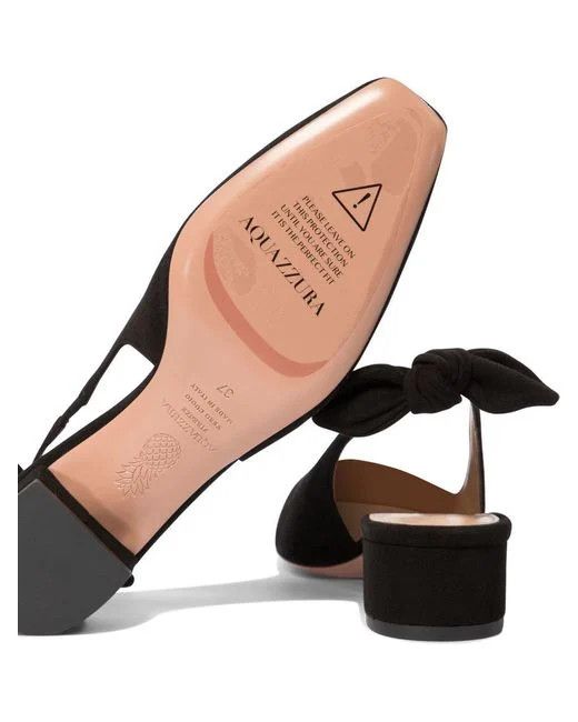 Aquazzura o1s22i1n1024 Bow Tie Slingback Pumps in Black Size US 8 / IT 38 - 5 Thumbnail