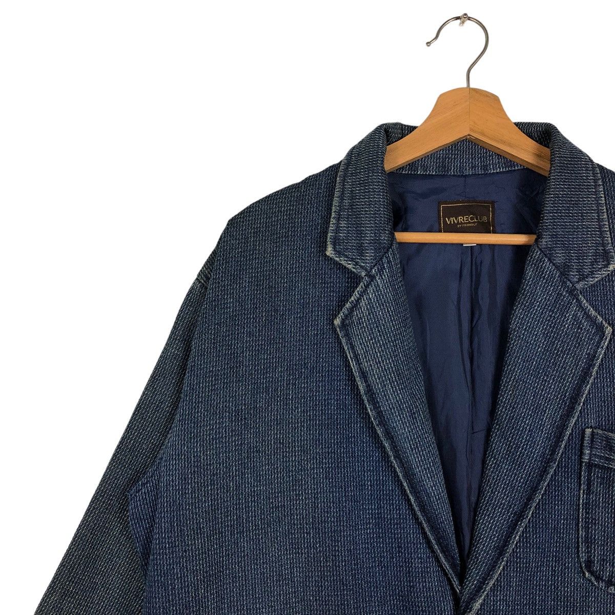 Issey Miyake 🔥90’s Vivreclub Issey Miyake Japan Denim Jacket Work Size US L / EU 52-54 / 3 - 6 Thumbnail