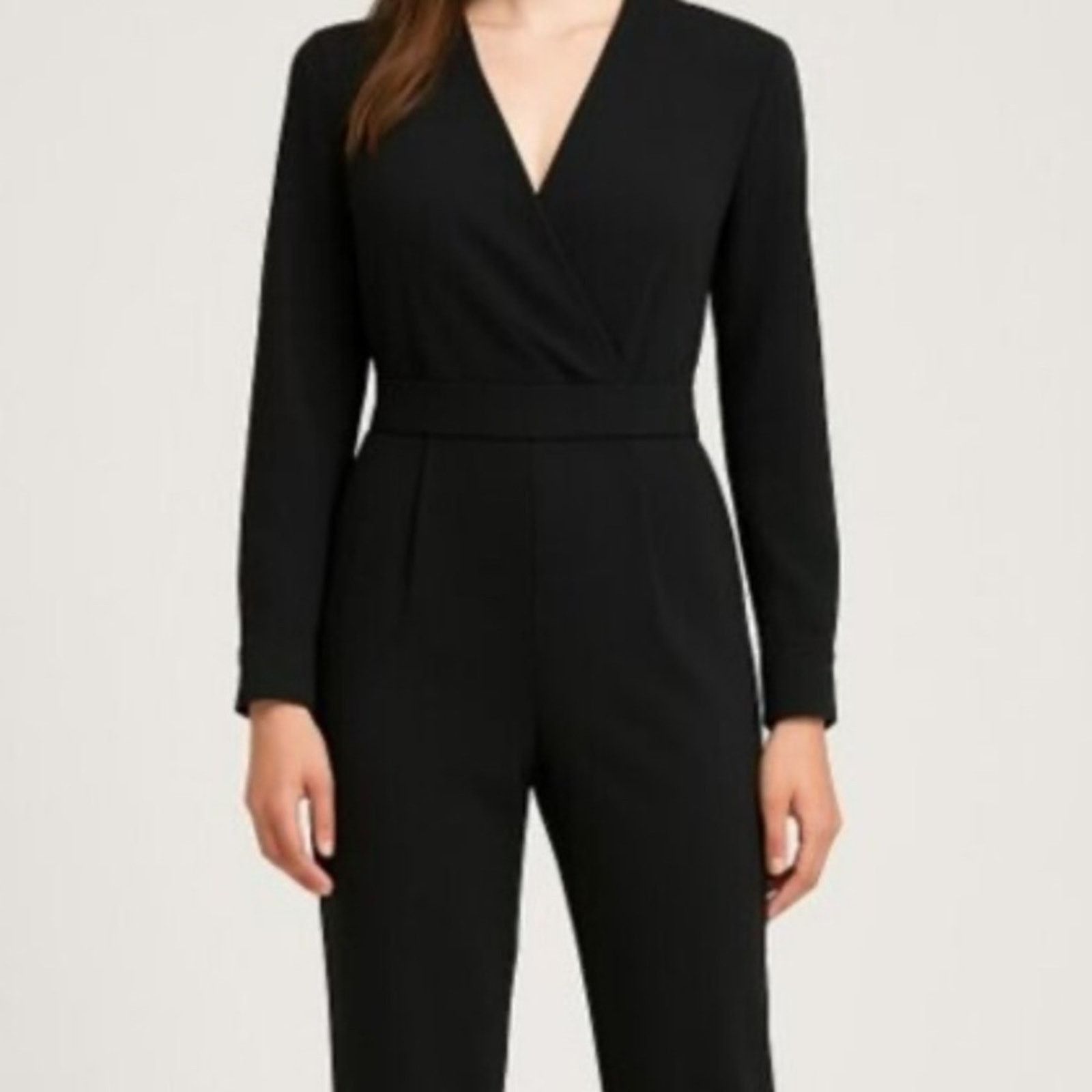 J.McLaughlin J. McLaughlin Black Jumpsuit Pockets, Back Zip- Size 4 Size 27" / US 4 / IT 40 - 4 Thumbnail