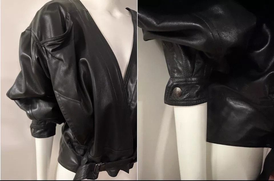 Claude Montana CLAUDE MONTANA POUR IDEAL CUIR Iconic Leather Coat Skirt Set Size M / US 6-8 / IT 42-44 - 6 Thumbnail